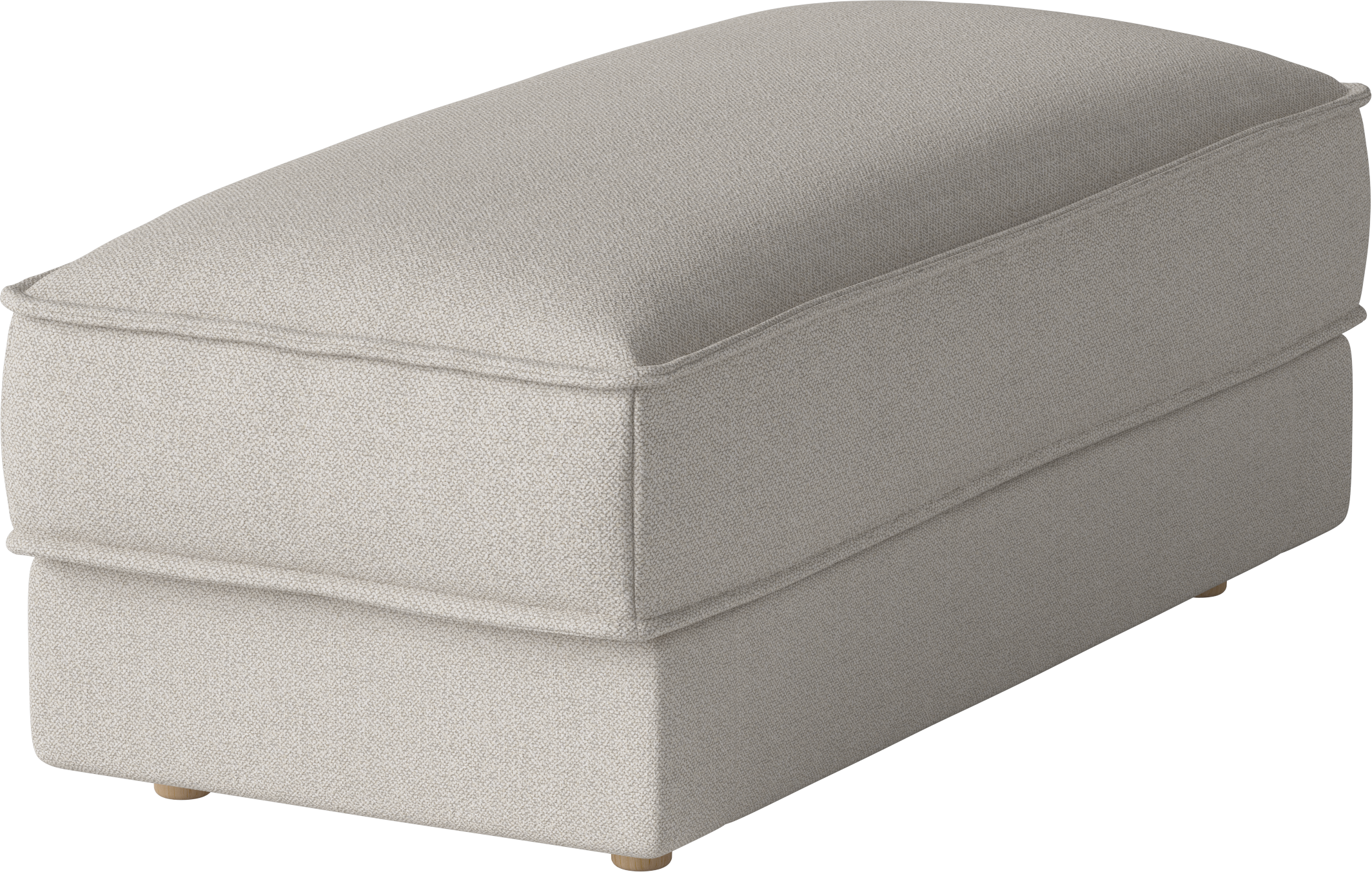 Noora Combi Pouf mit einer Basis aus gebleichtem Eichenholz