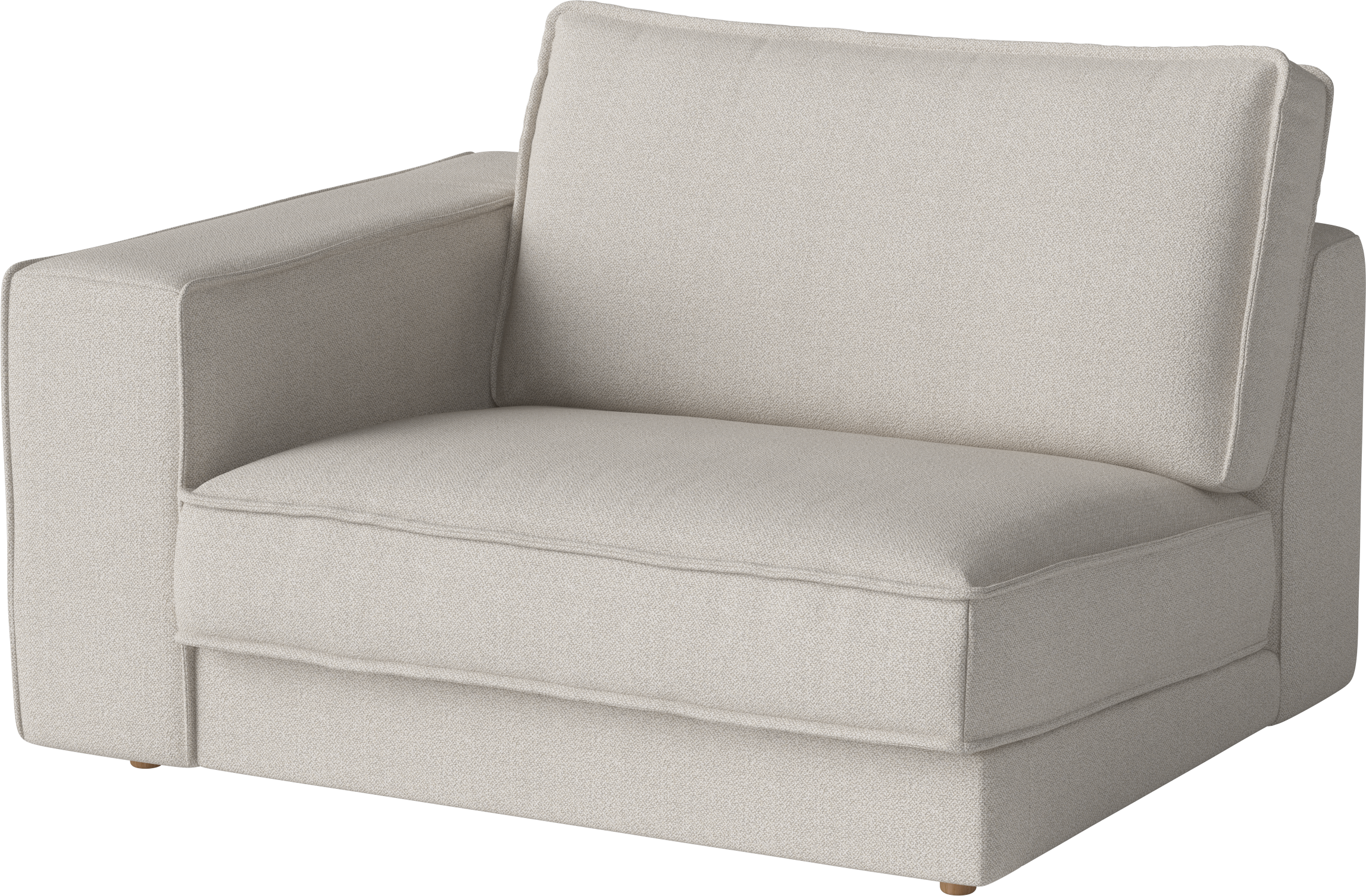 NOORA modular sofa - a left -hand module with an oak base