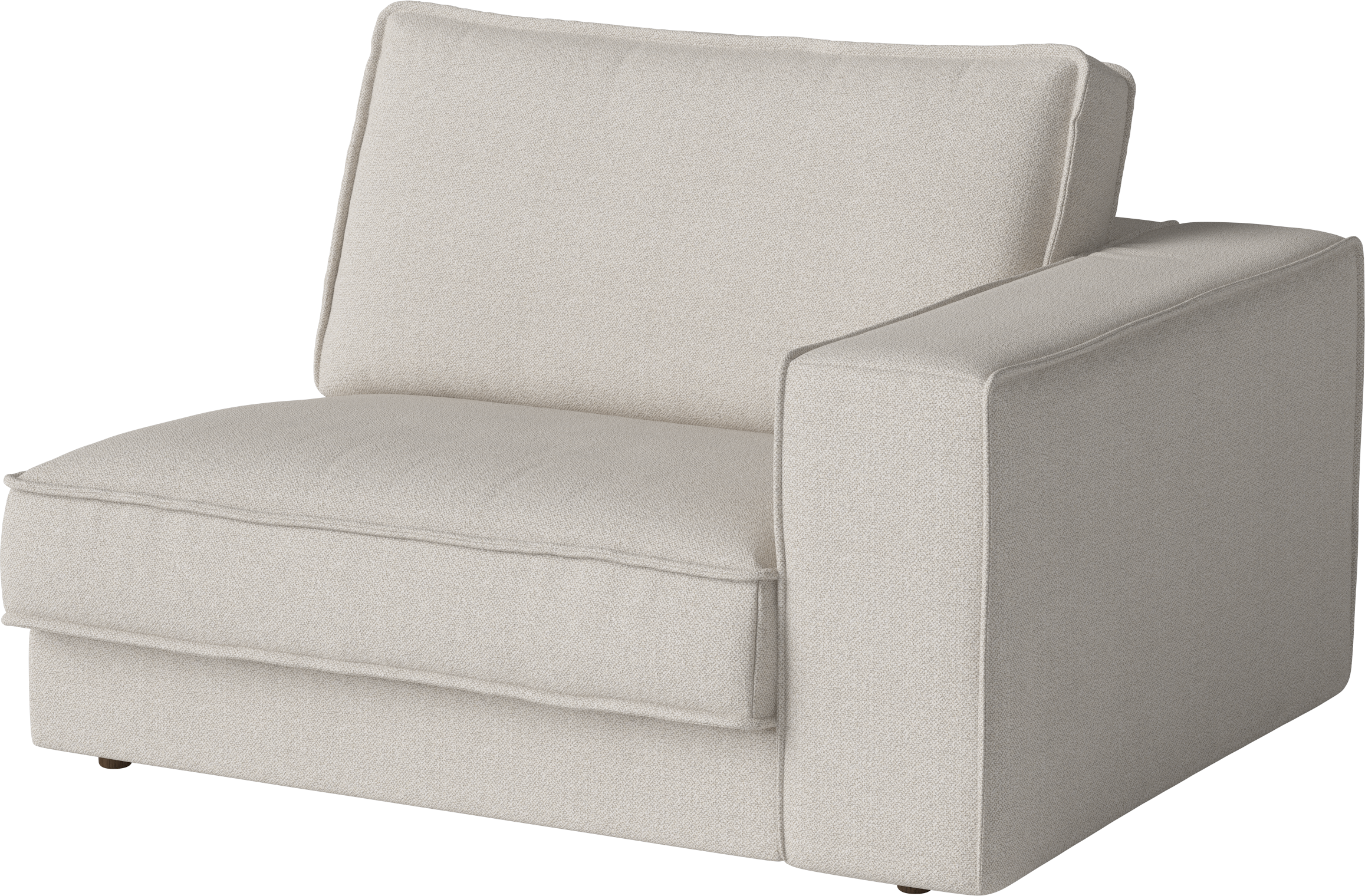 NOORA modular sofa - right -hand module with a dark base