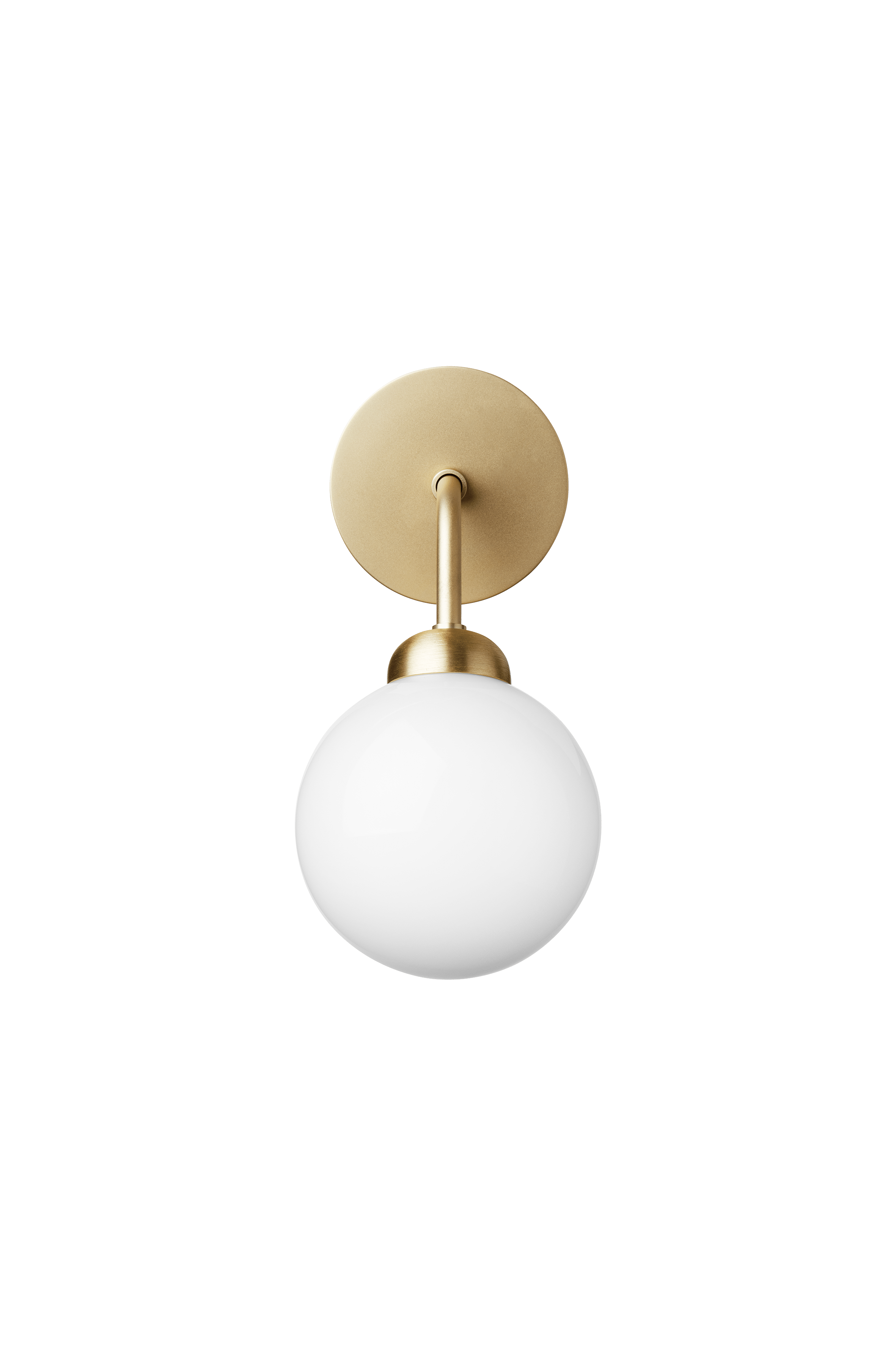 Wandleuchte APIALES aus Messing mit opalem Glas