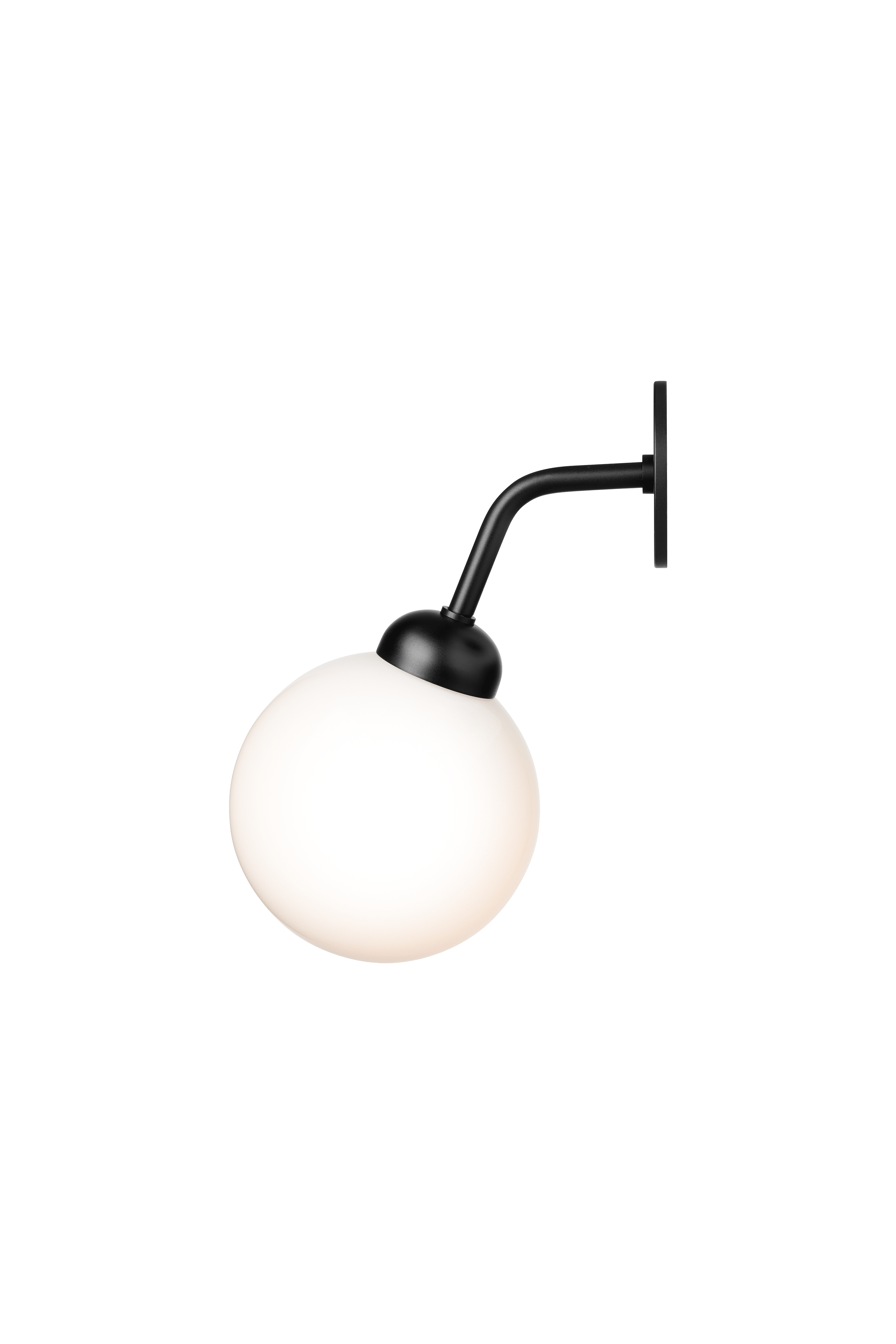 Lampa ścienna APIALES czarny z opalowym szkłem – Nuura