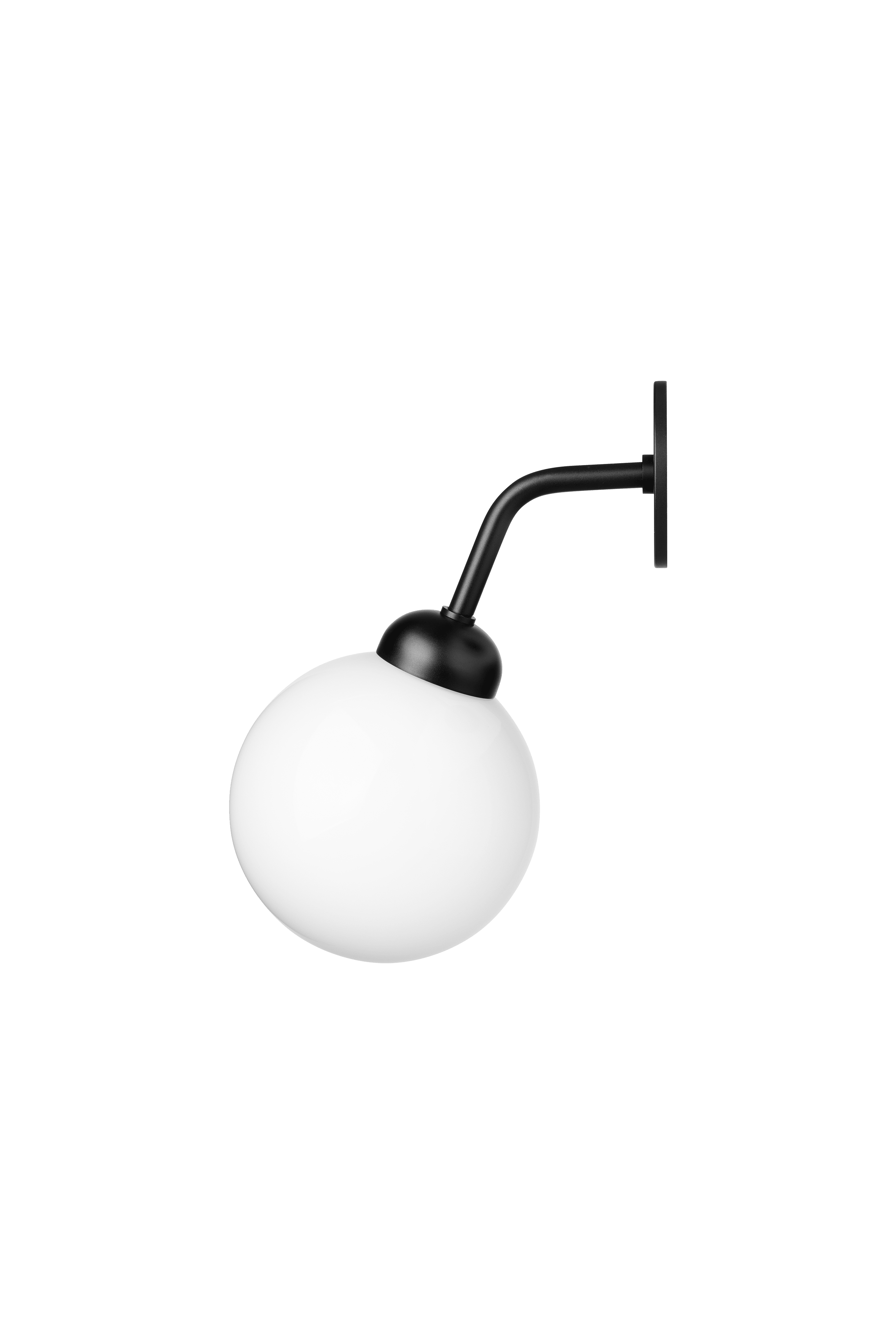 Lampa ścienna APIALES czarny z opalowym szkłem – Nuura