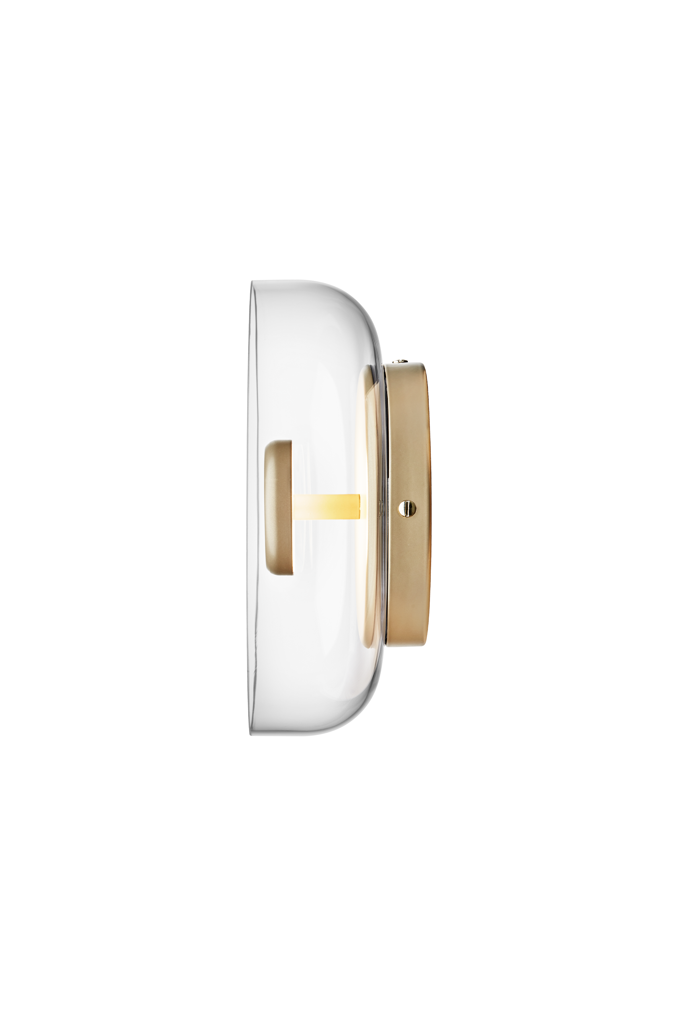 Lampa ścienna BLOSSI złoty z transparentnym szkłem – styl minimalistyczny