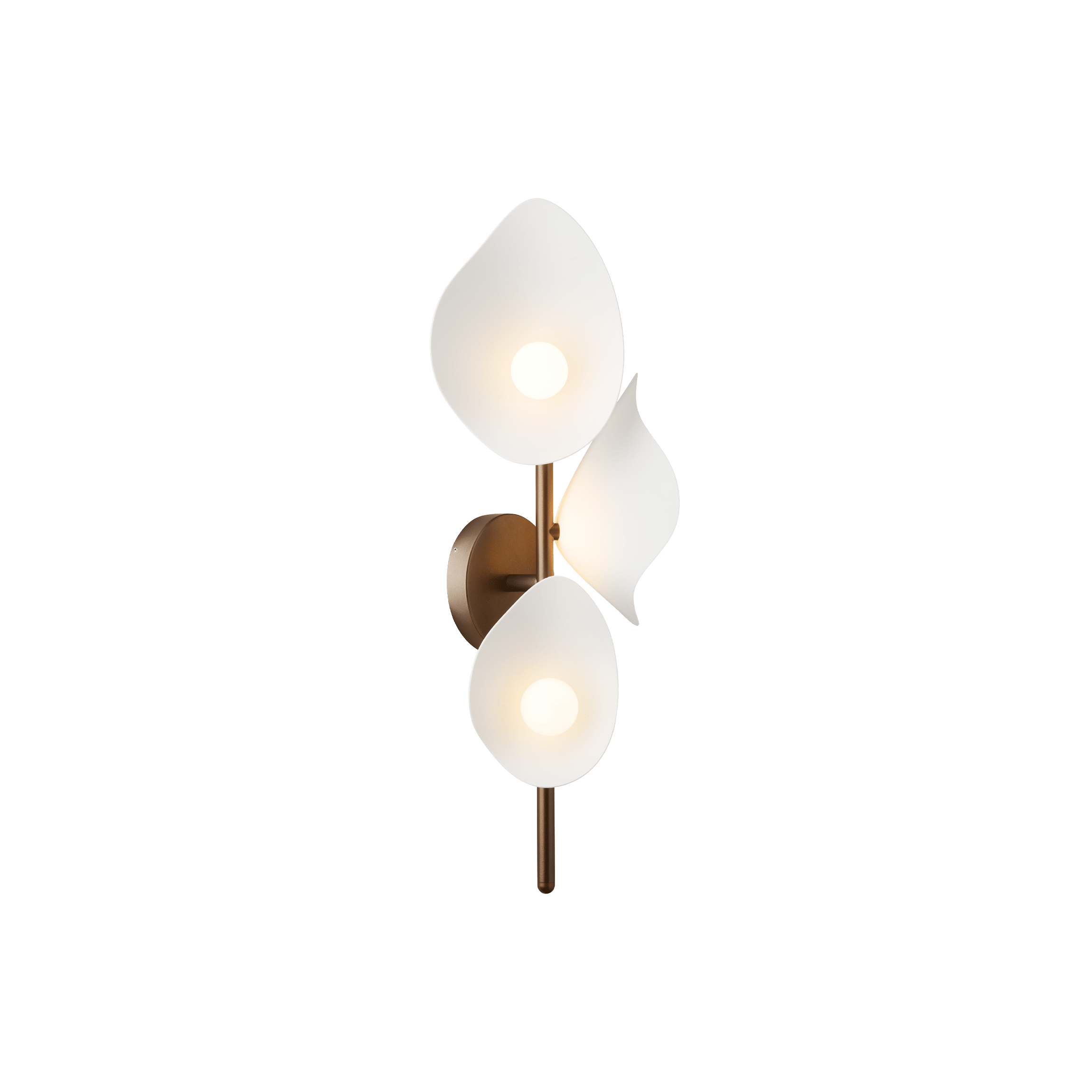 Lampa ścienna FLORII 3 ciemnobrązowy z białym – Nuura