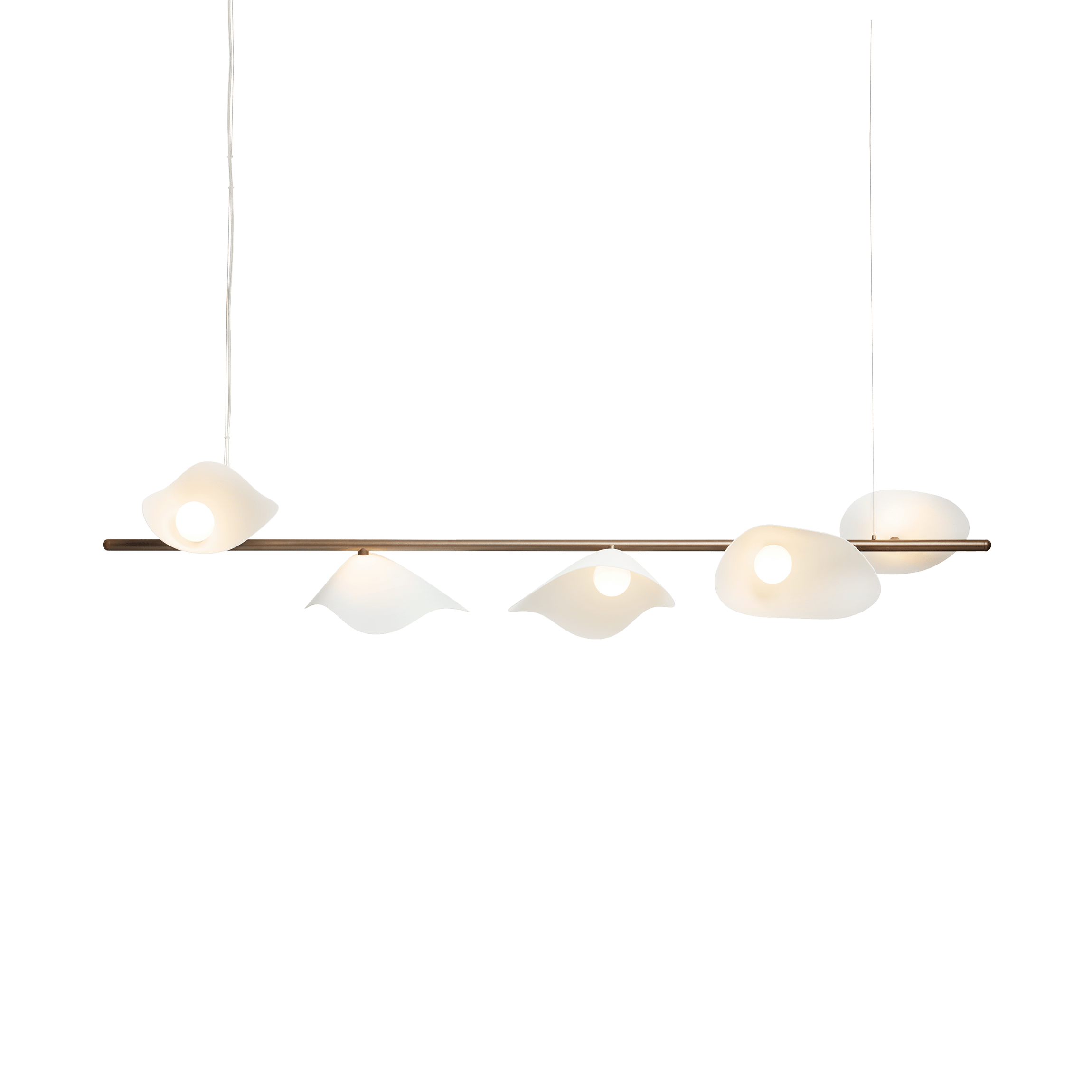 FLORII 5 Pendant Lamp Dark Brown with White