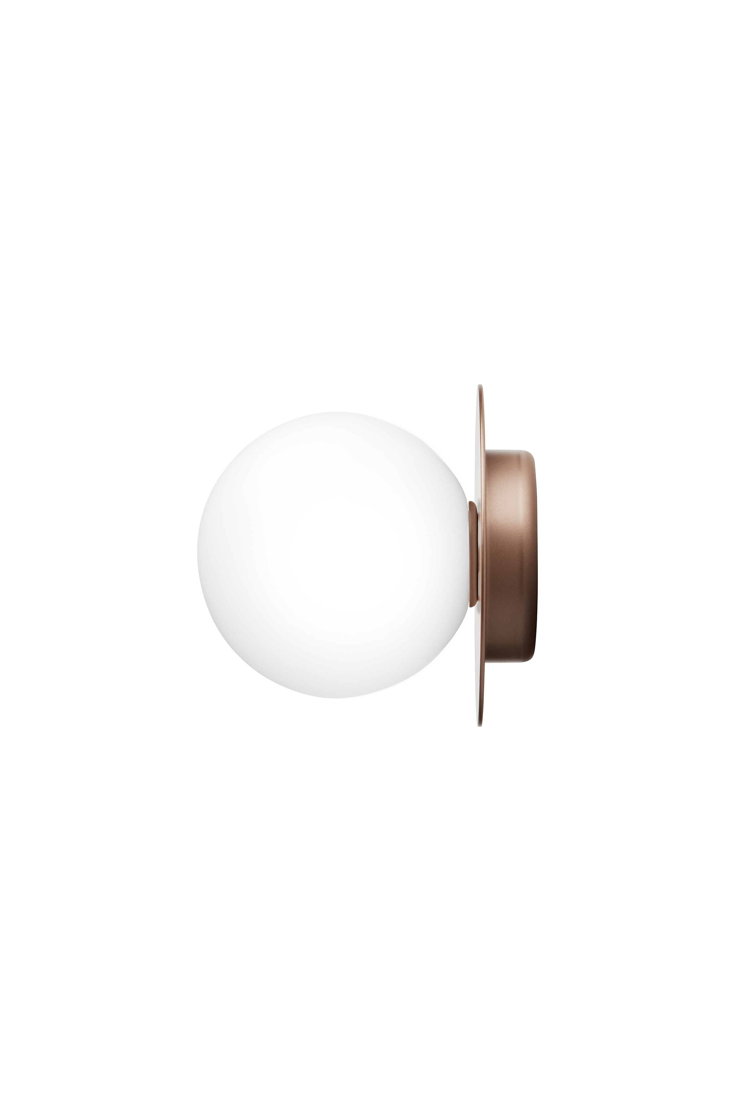 Wandlampe LIILA dunkelbraun mit opalem Glas