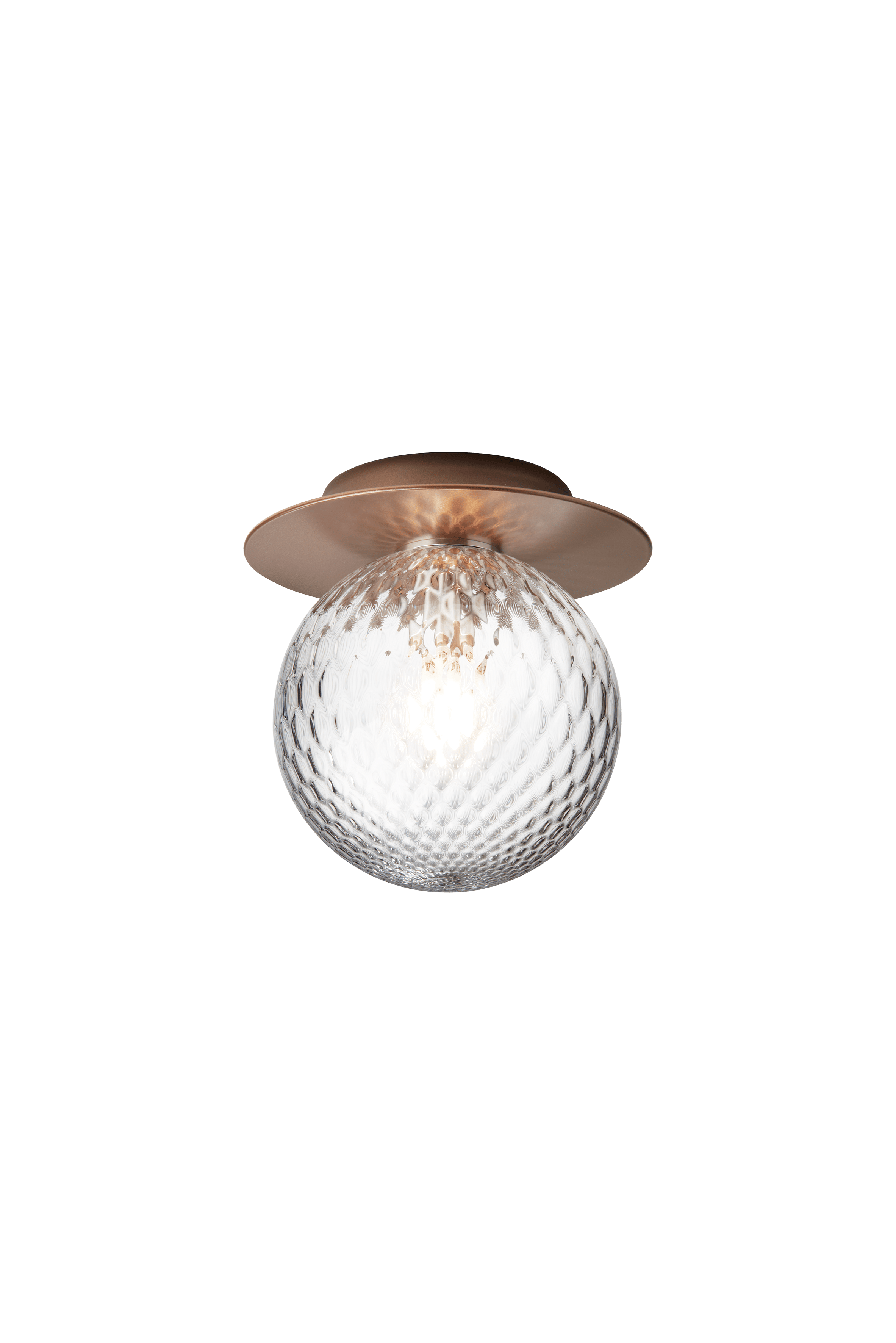 Wandlampe LIILA dunkelbraun mit transparentem Glas