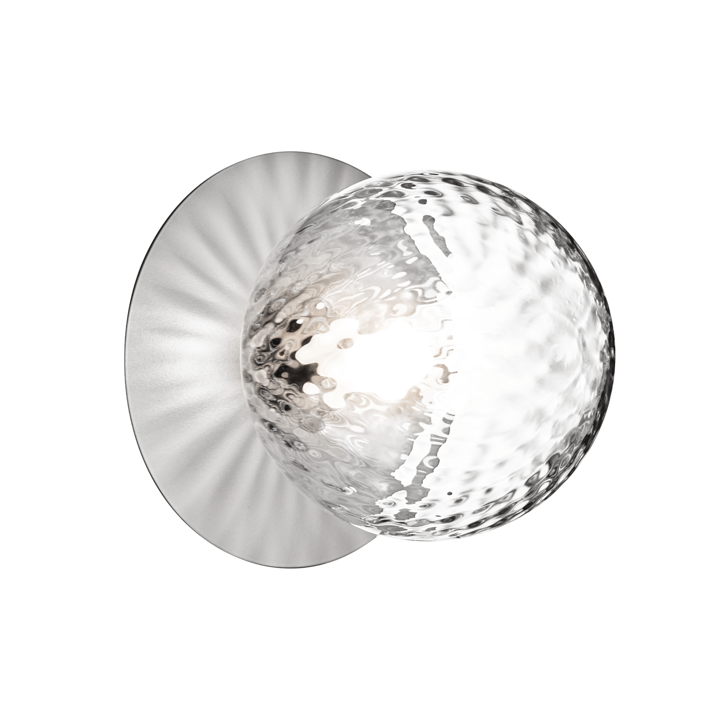 Wandlampe LIILA silber mit transparentem Glas