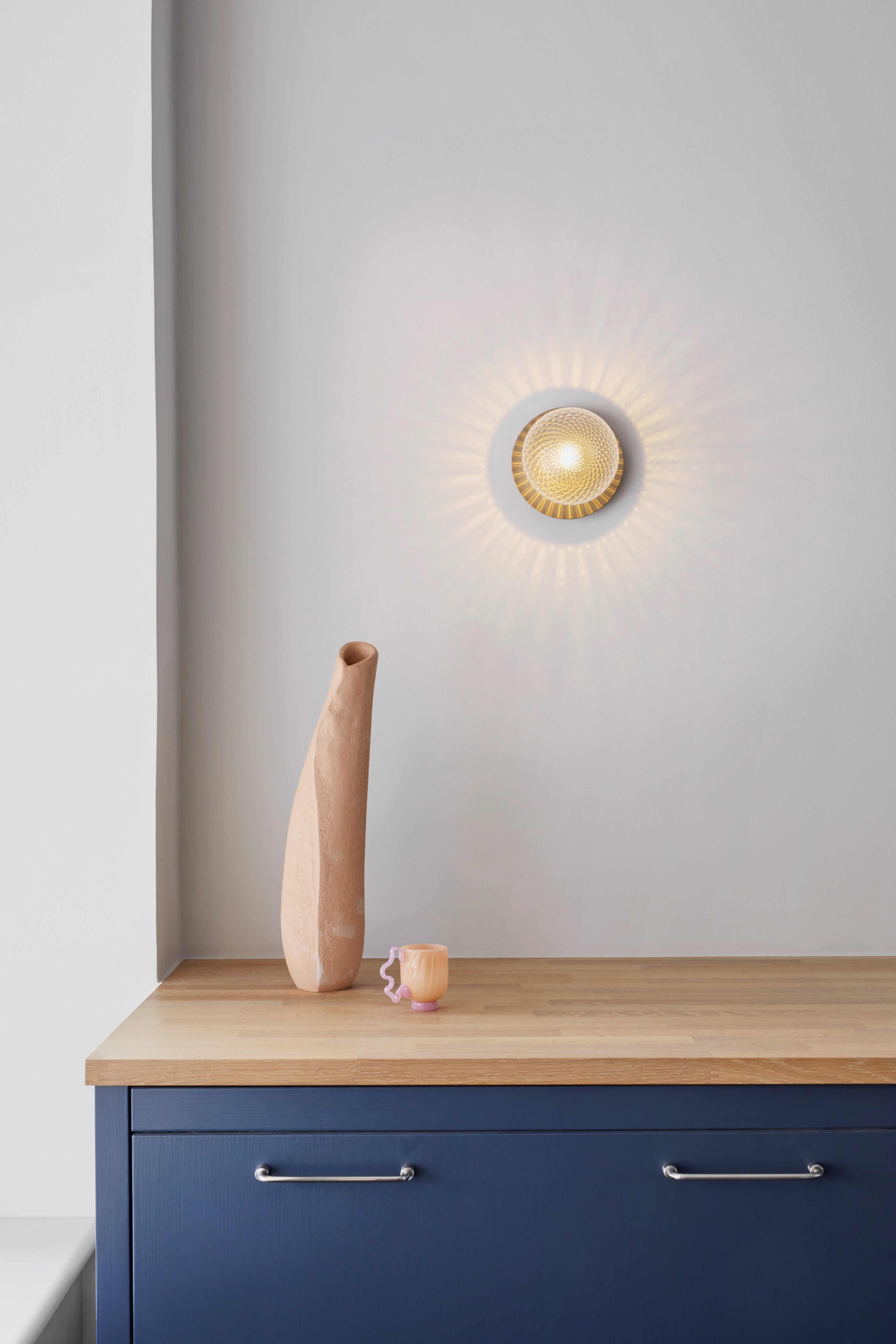 LIILA Gold Recessed Wall Sconce with Transparent Glass