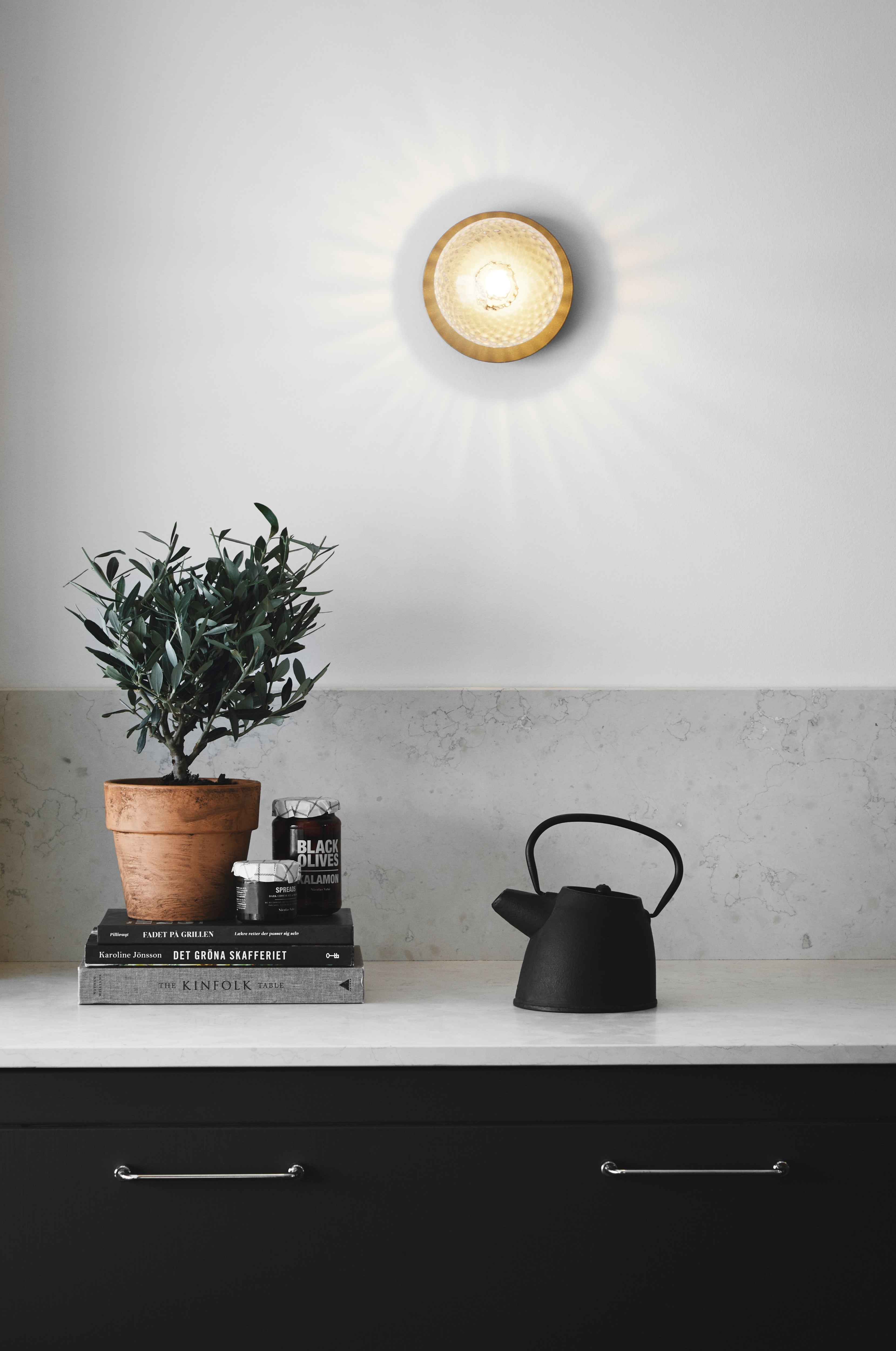 LIILA Gold Recessed Wall Sconce with Transparent Glass