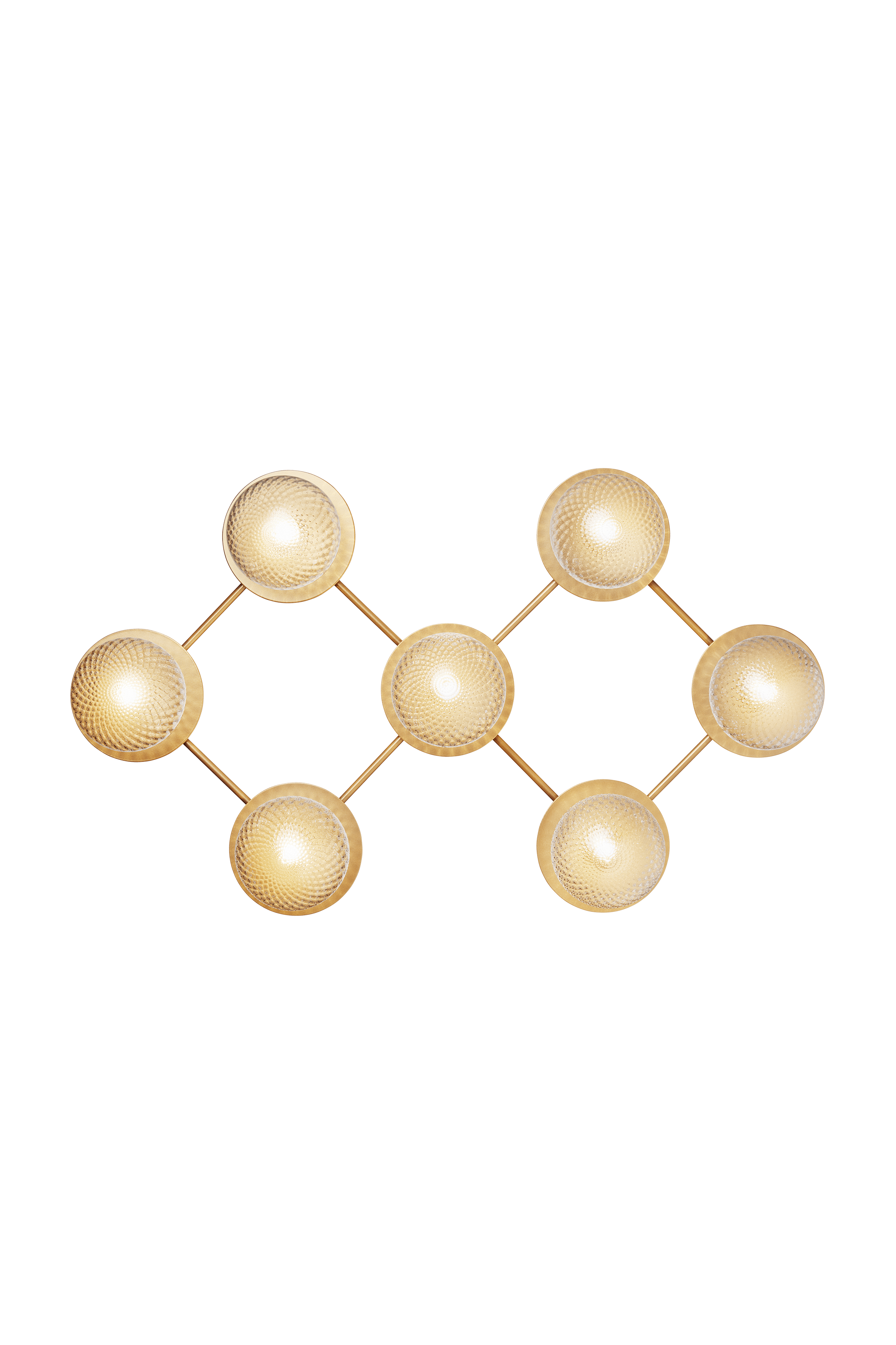 Wandleuchte LIILA 7 Gold mit transparentem Glas
