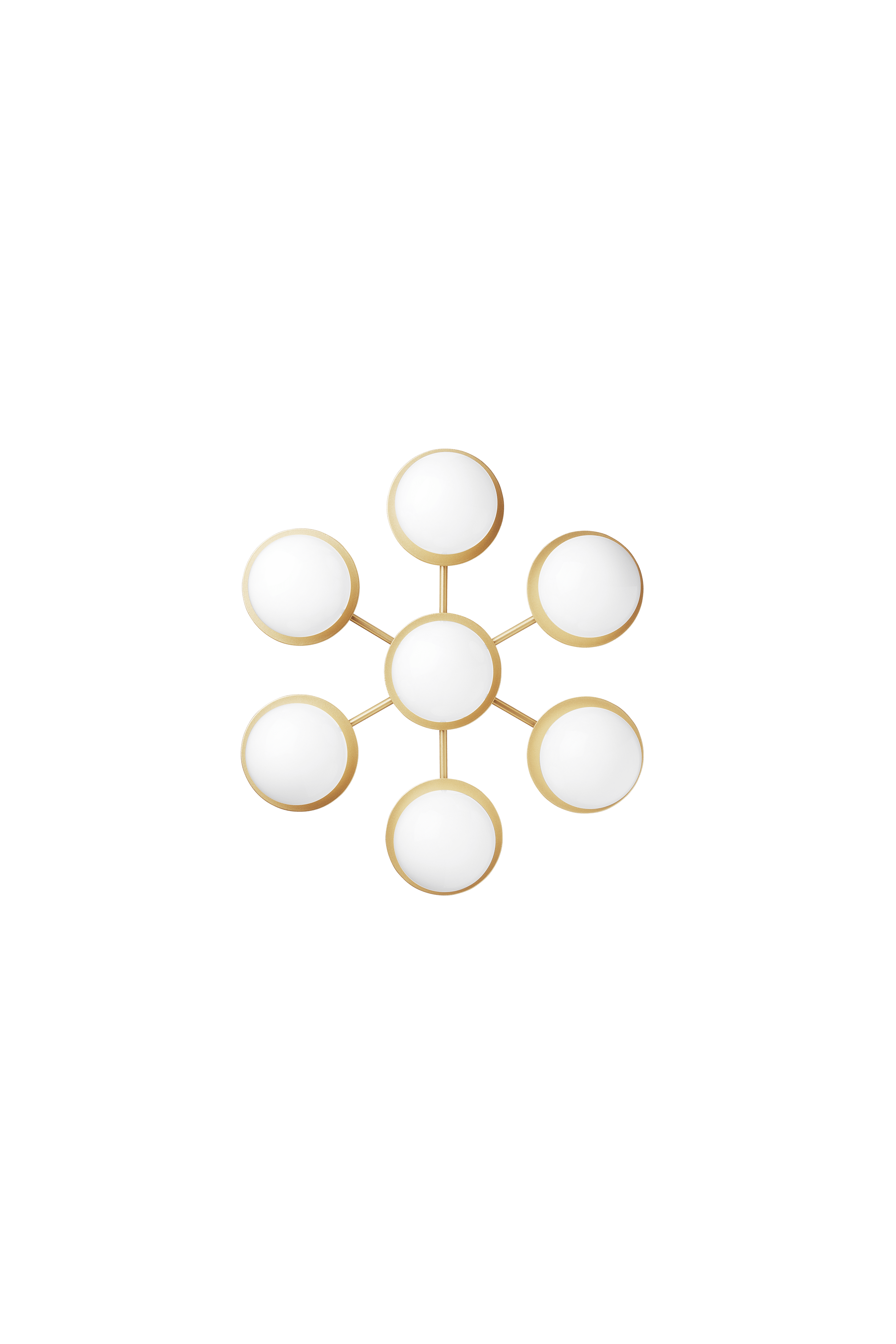 Wandleuchte LIILA STAR gold mit opalem Glas