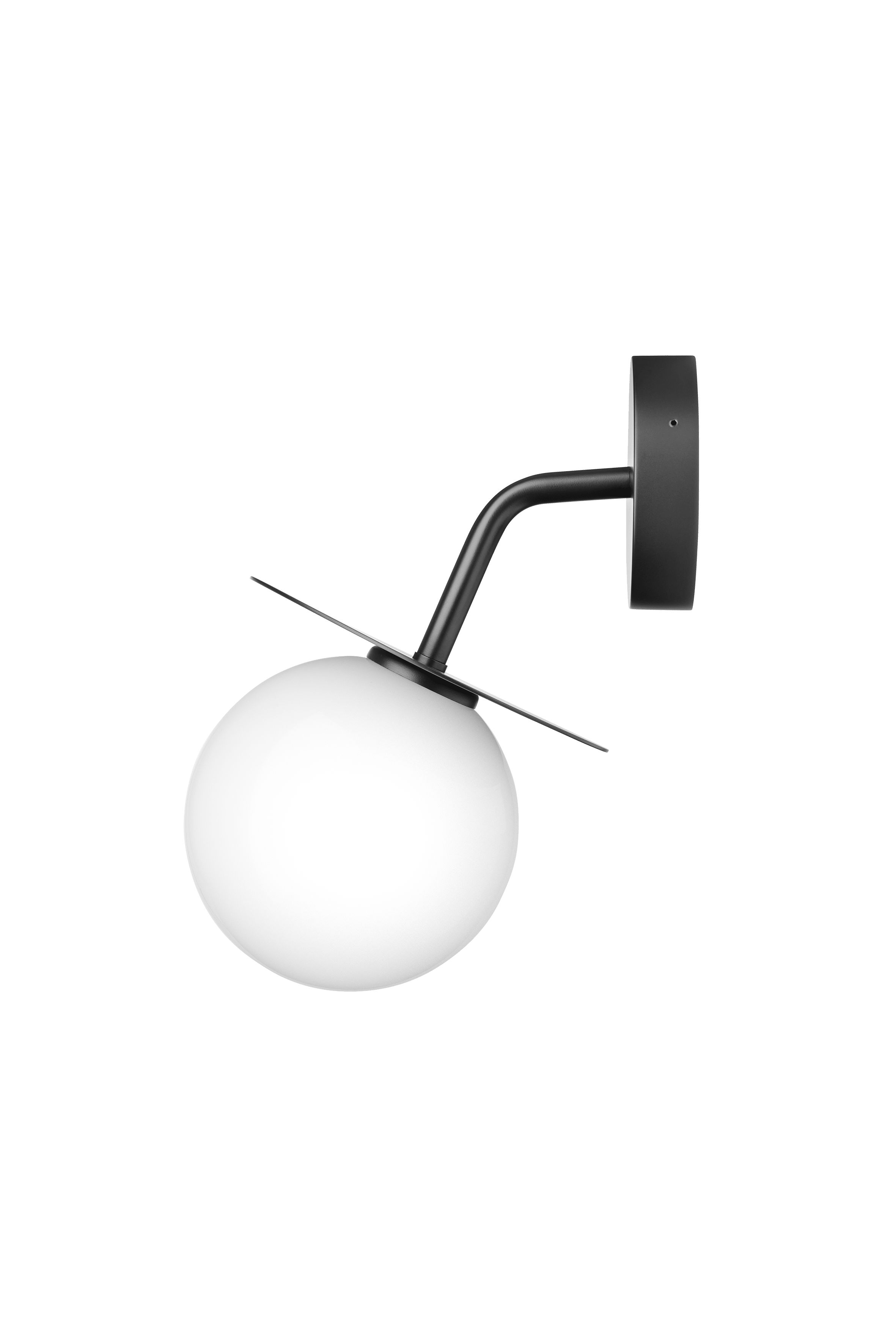 Outdoor wall lamp LIILA black with opal glass