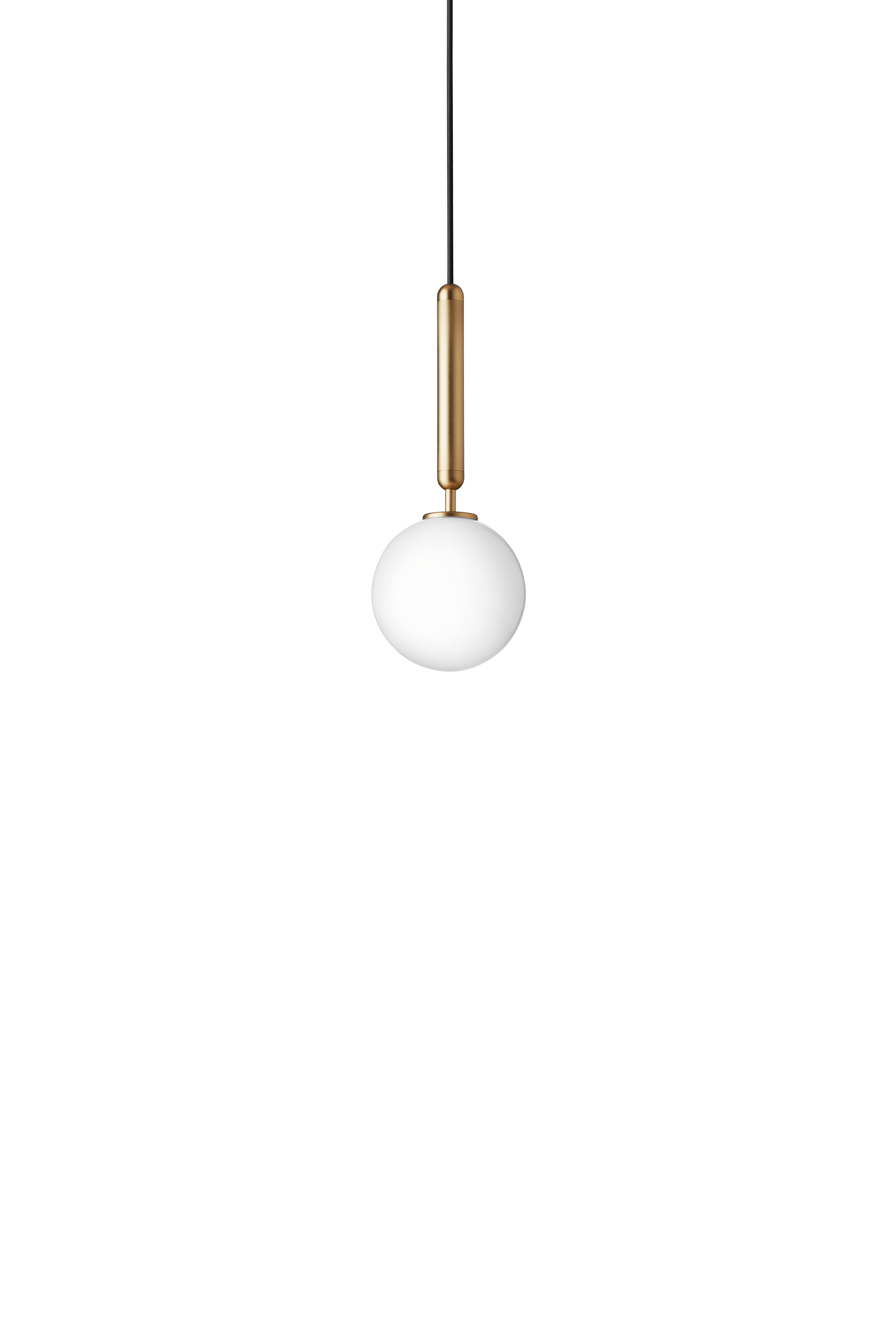 Pendelleuchte MIIRA aus Messing mit opalem Glas