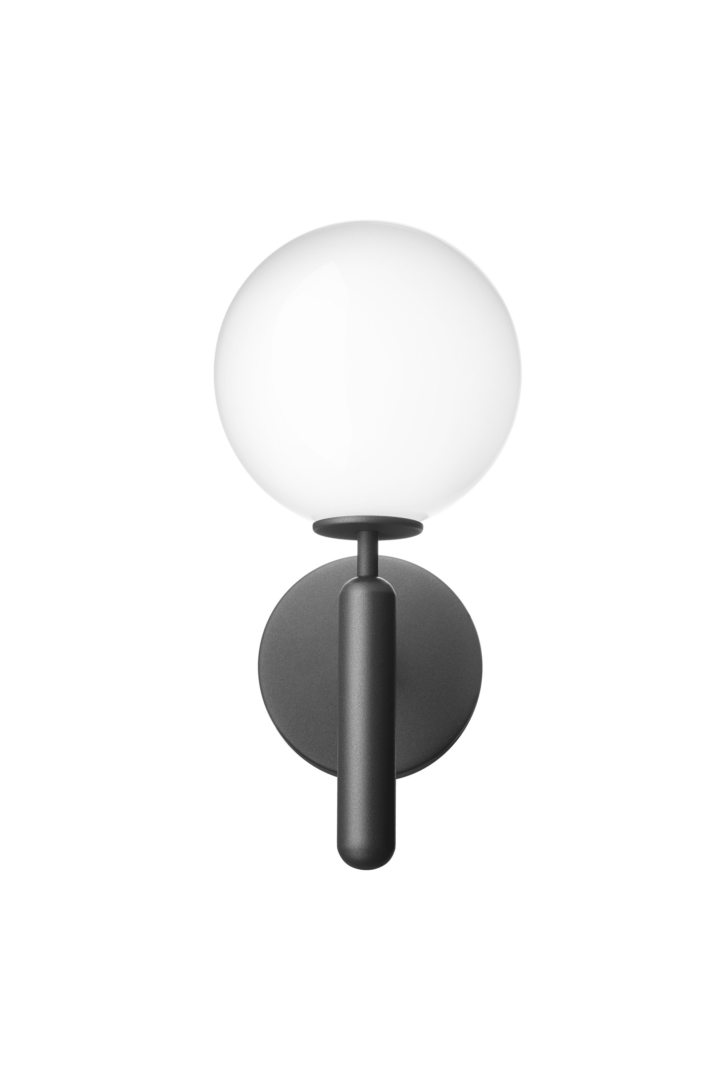 Wandleuchte MIIRA graphit mit opalem Glas