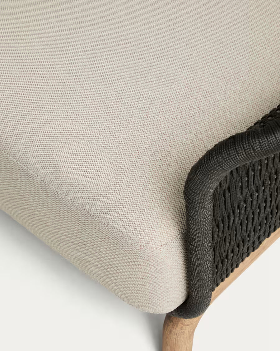 Sofa ogrodowa 2-osobowa ALIPA beżowy z czarnym – Kave Home