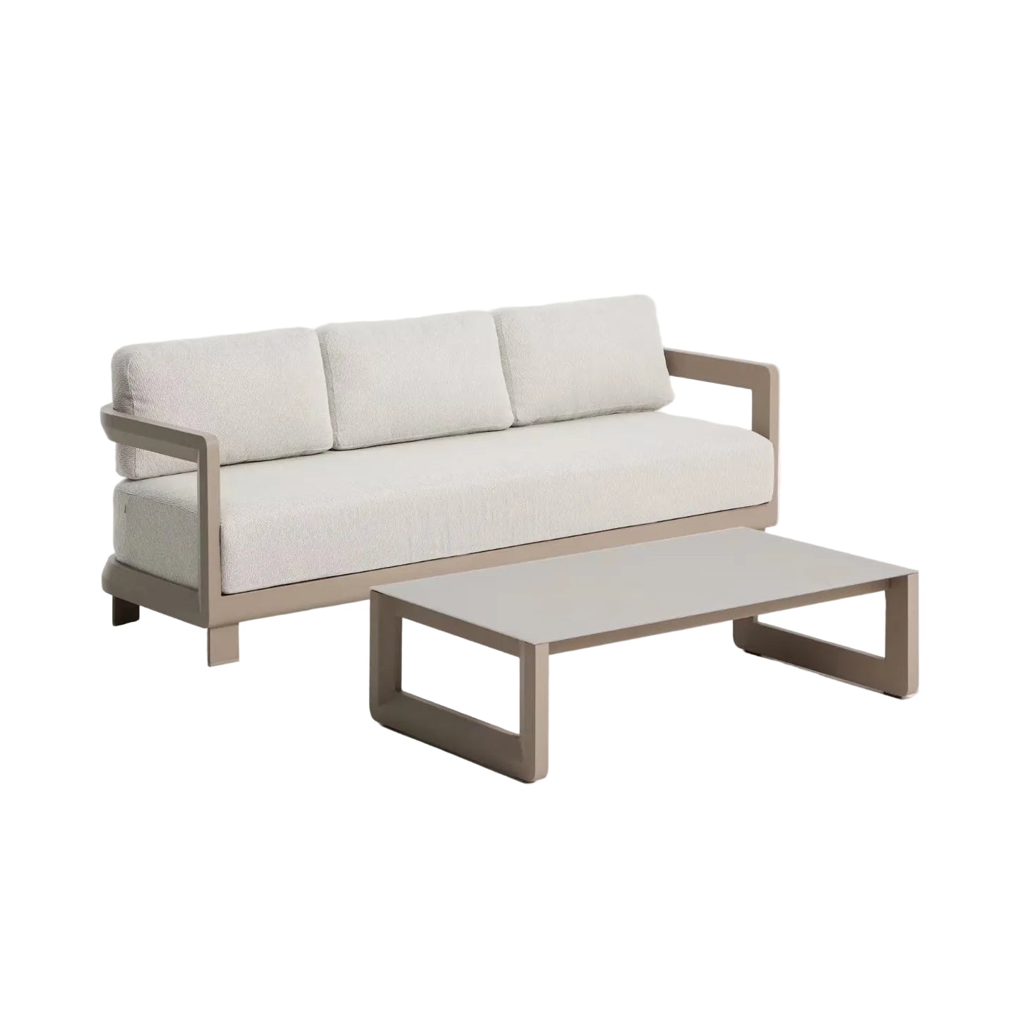 NERANO 2-Piece Garden Set in Gray-Beige