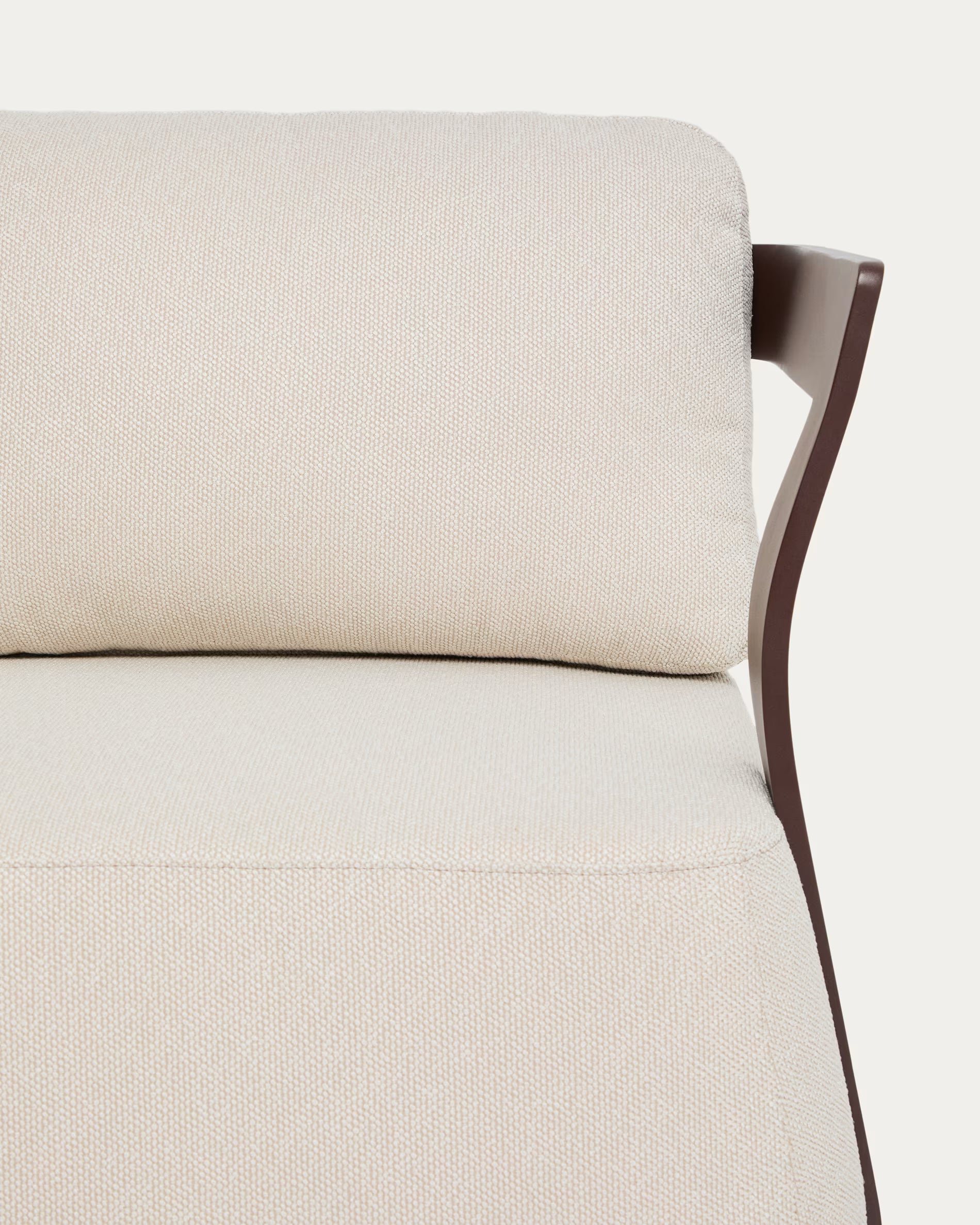 Garten-Sofa 3-sitzig TAMARIS ecru mit braunem Gestell