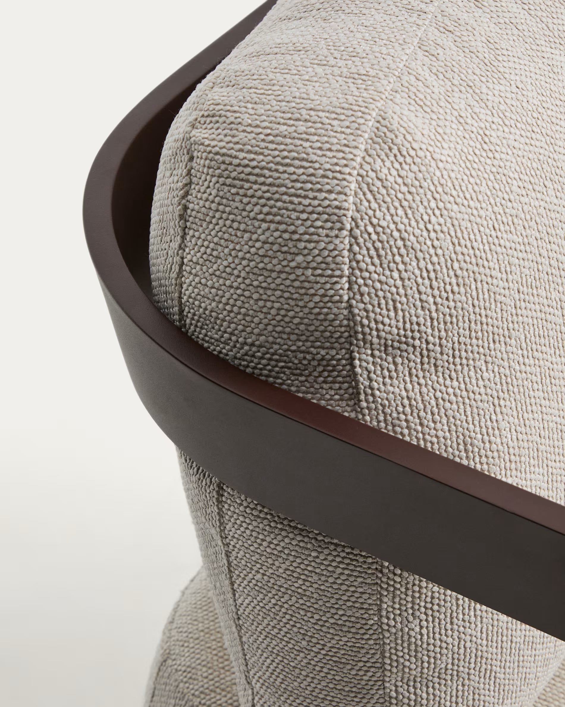 Garten-Sofa 3-sitzig TAMARIS ecru mit braunem Gestell