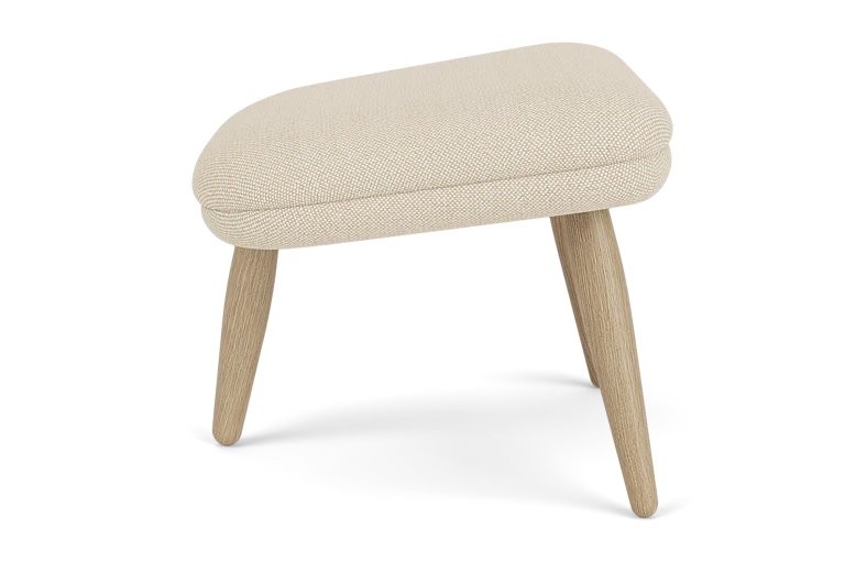 ODA Beige Footrest with Oak Base