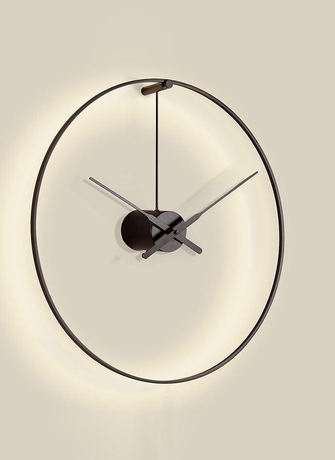 Wanduhren mit Beleuchtung OMBRA MINI schwarz