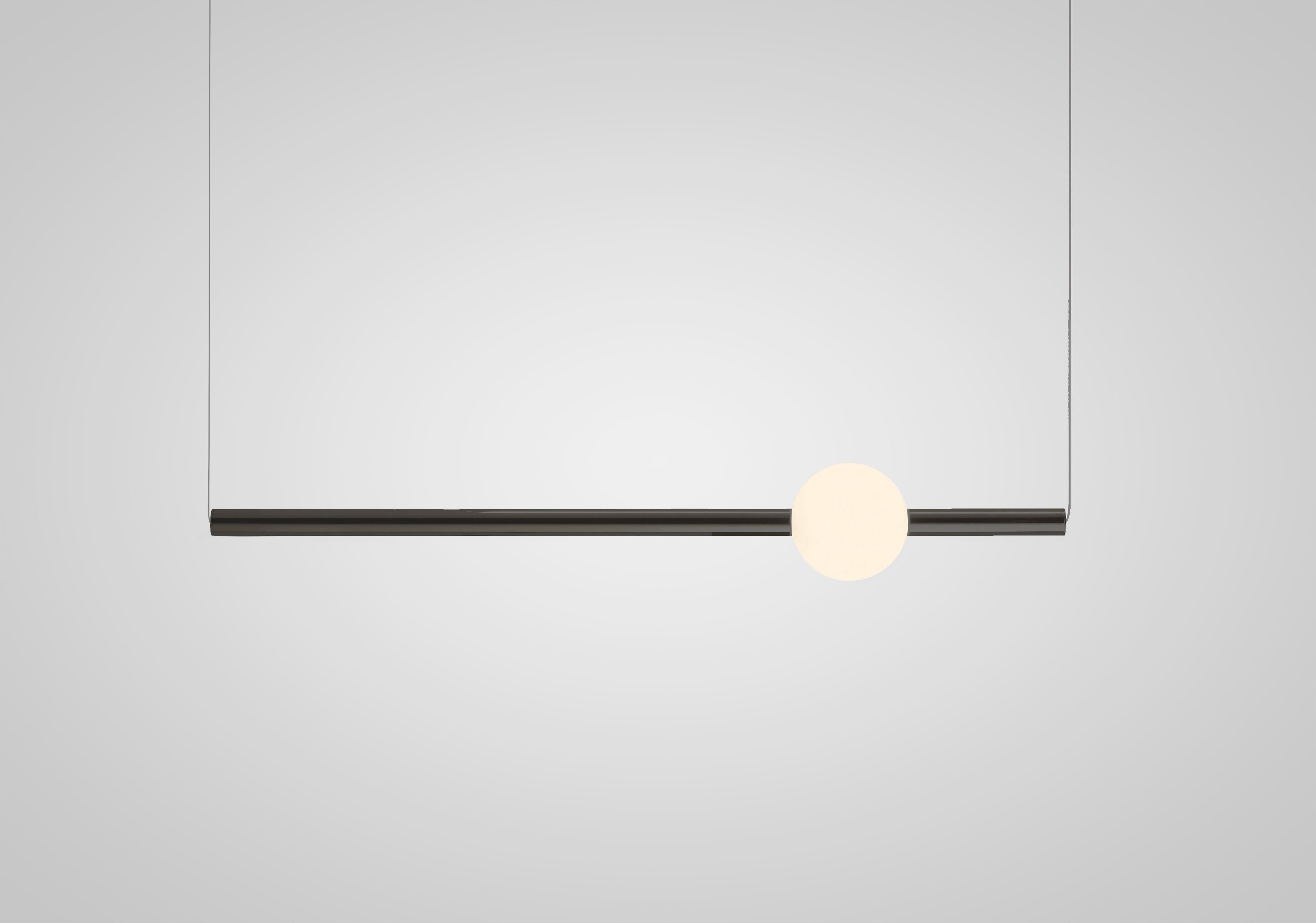 Pendelleuchte ORION GLOBE poliertes Gunmetal
