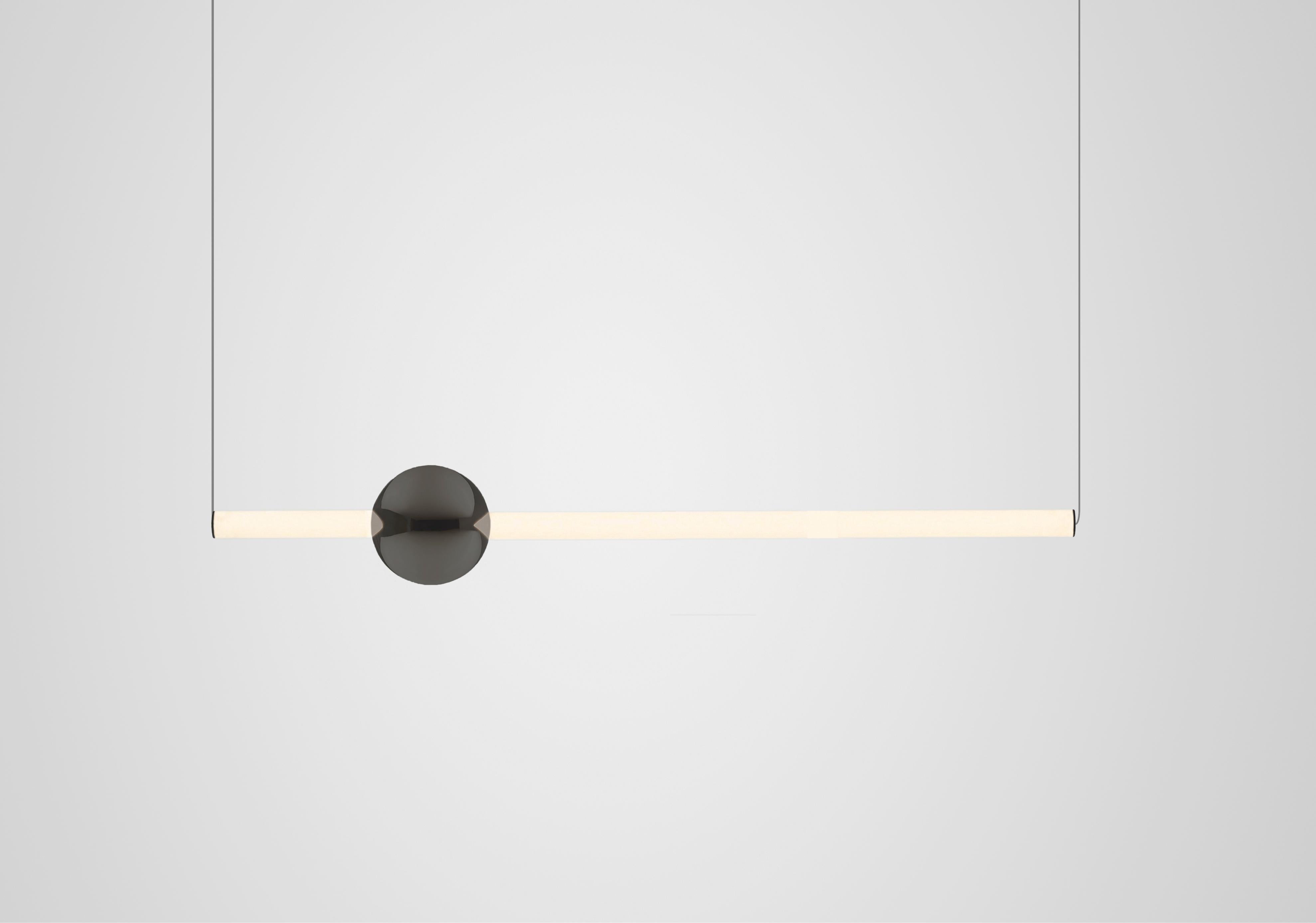 Pendelleuchte ORION TUBE poliertes Gunmetal