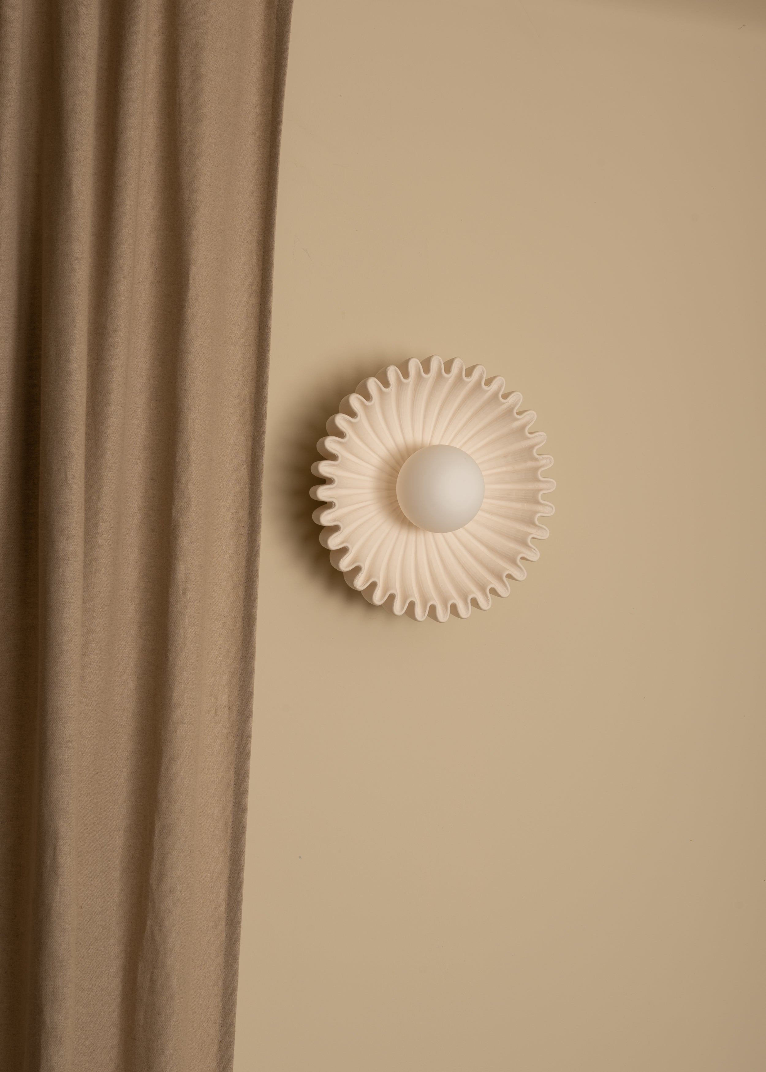 Ceramic Wall Lamp OSTRO Ecru