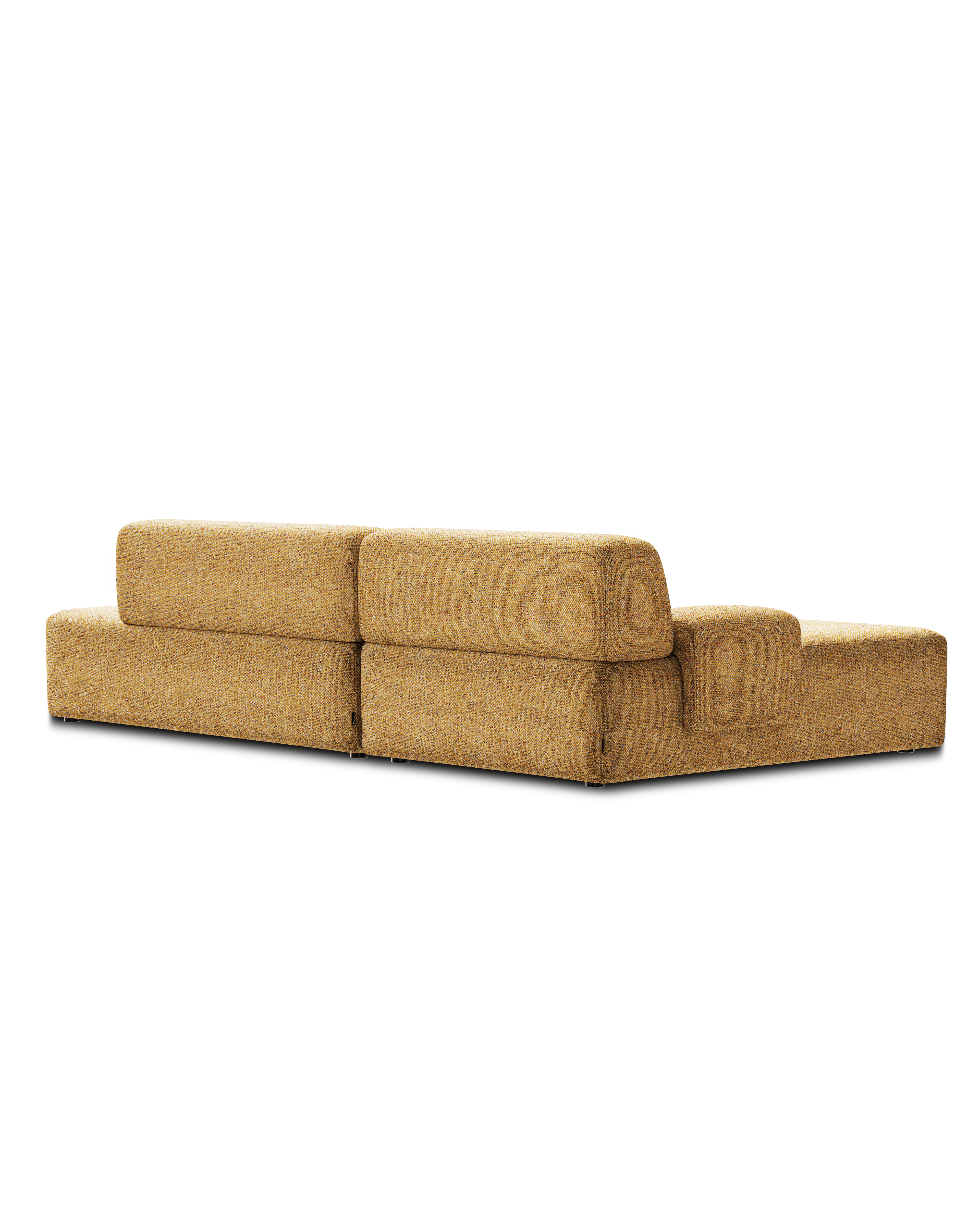 Open left-sided modular corner sofa UMI autumn orange