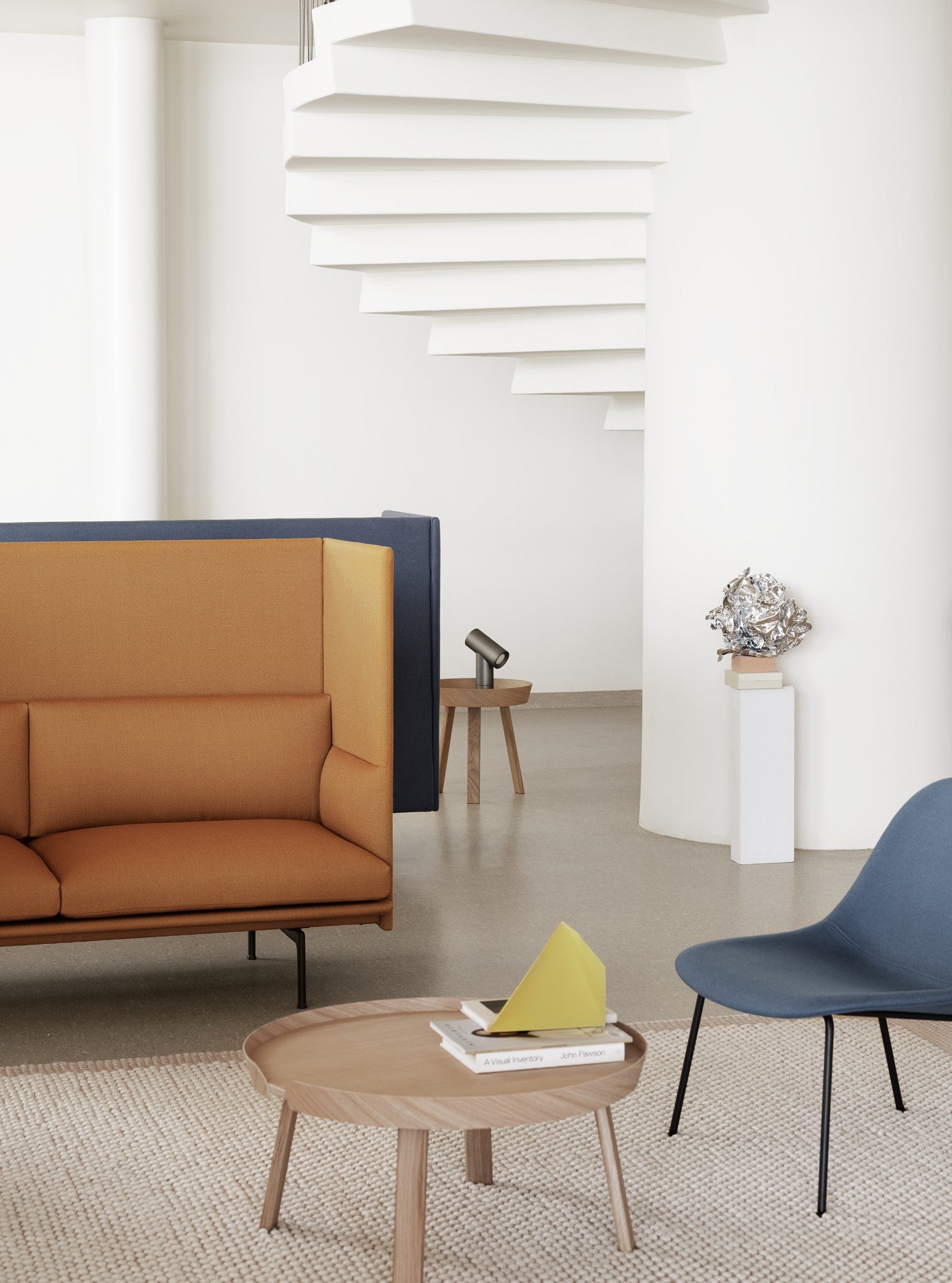 PEBBLE rug orange with beige