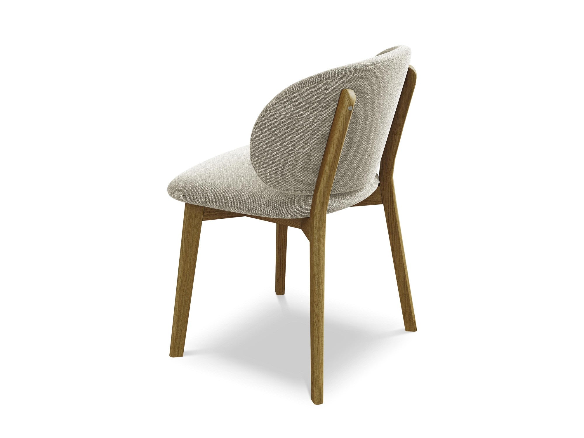 Stuhl PAHOA taupe Boucle mit Buchenbasis