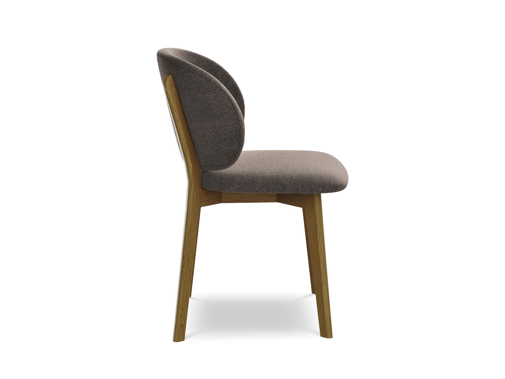 PAHOA Chair in Chocolate Boucle with Beech Base