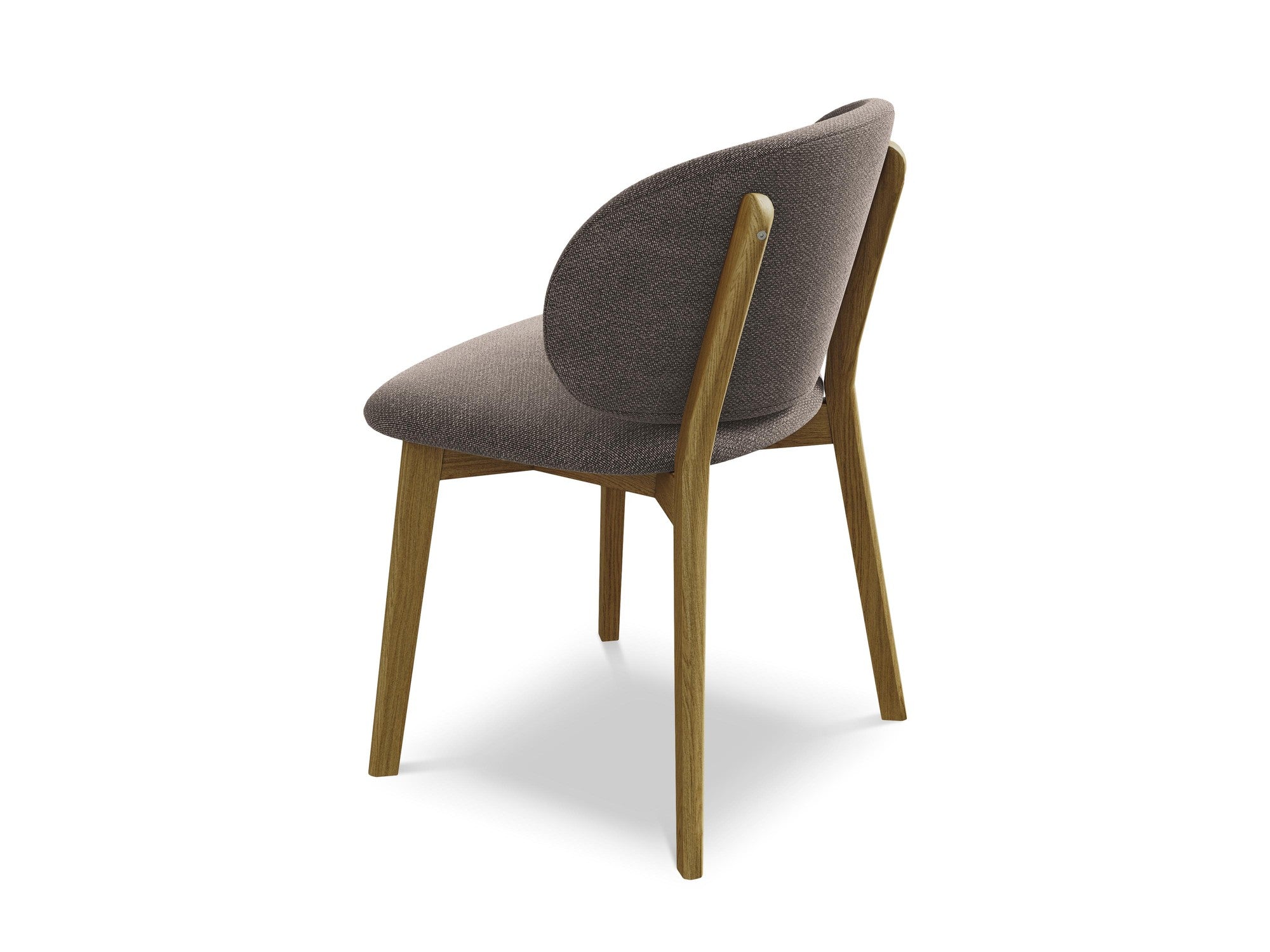 PAHOA Chair in Chocolate Boucle with Beech Base