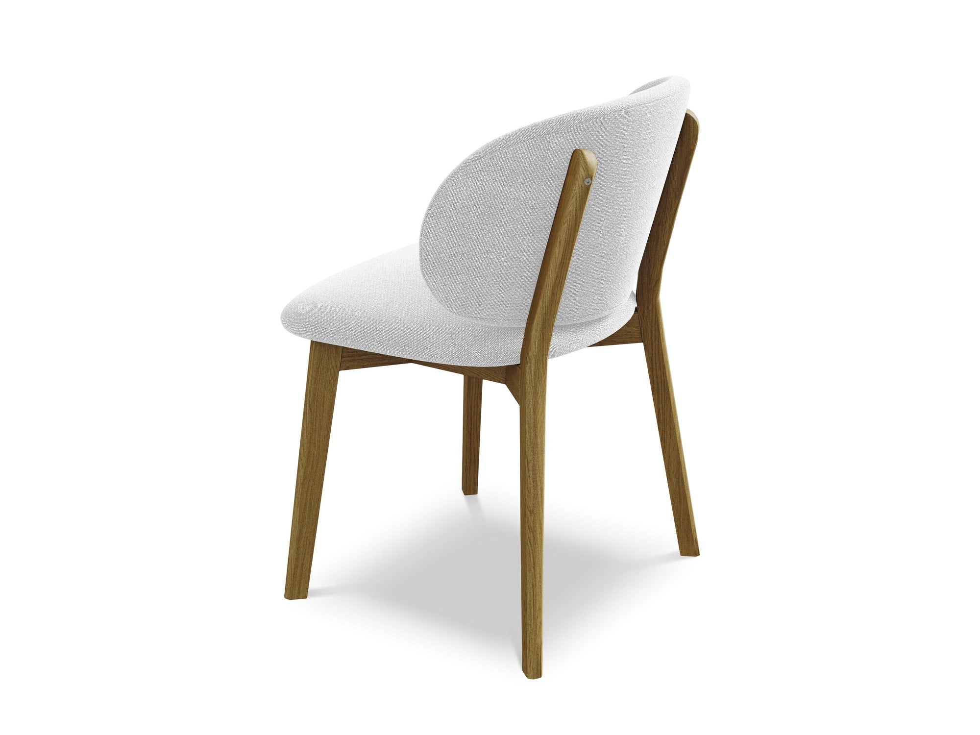 Stuhl PAHOA silberner Boucle mit Buchenbasis