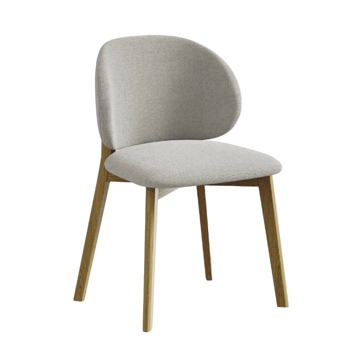 PAHOA Chair in Light Gray with Beech Base