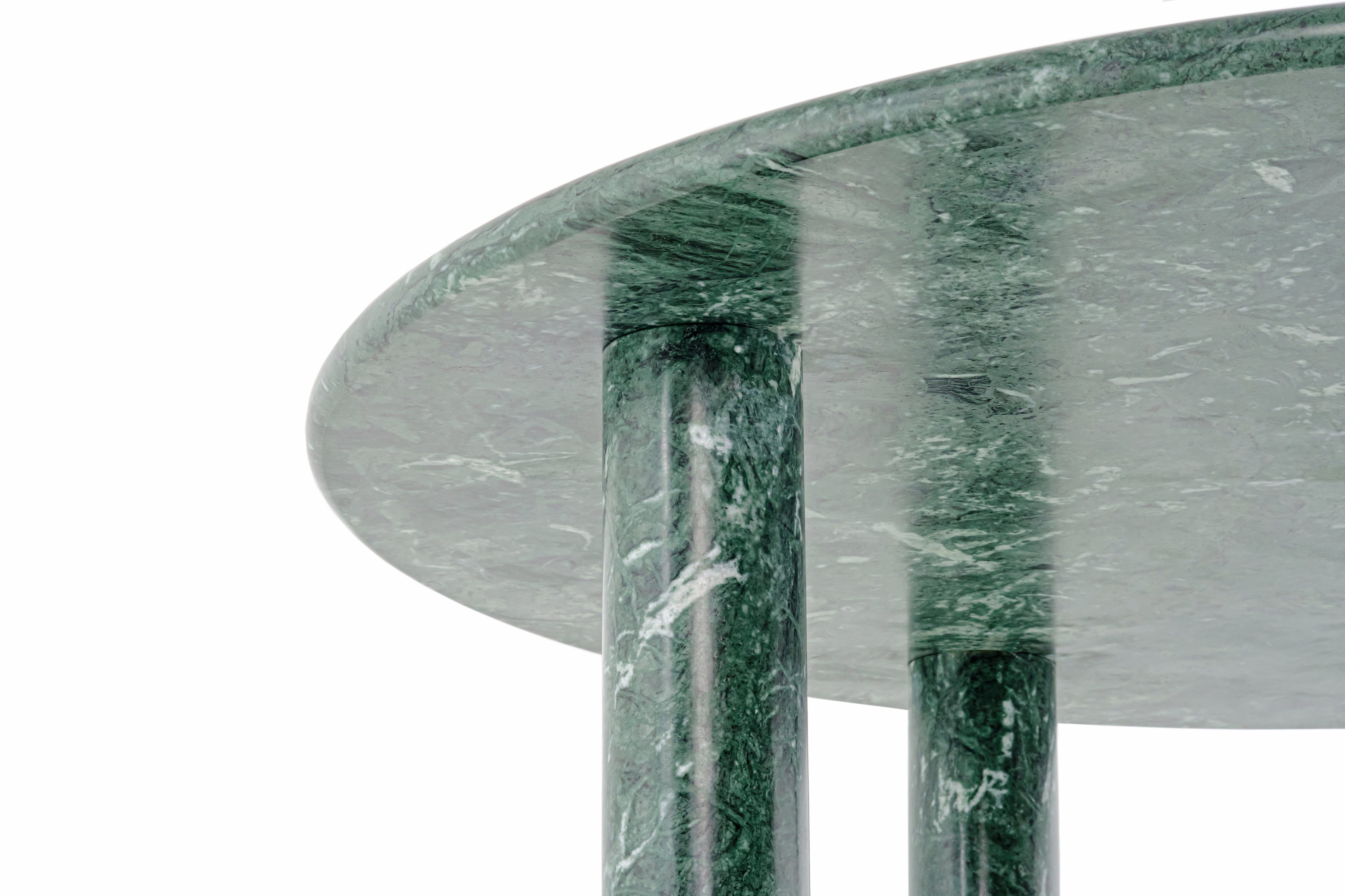 Runder Tisch PAUL - LIMITIERTE AUFLAGE grüner Marmor