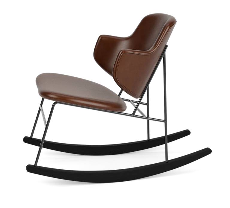 PENGUIN rocking chair brown leather