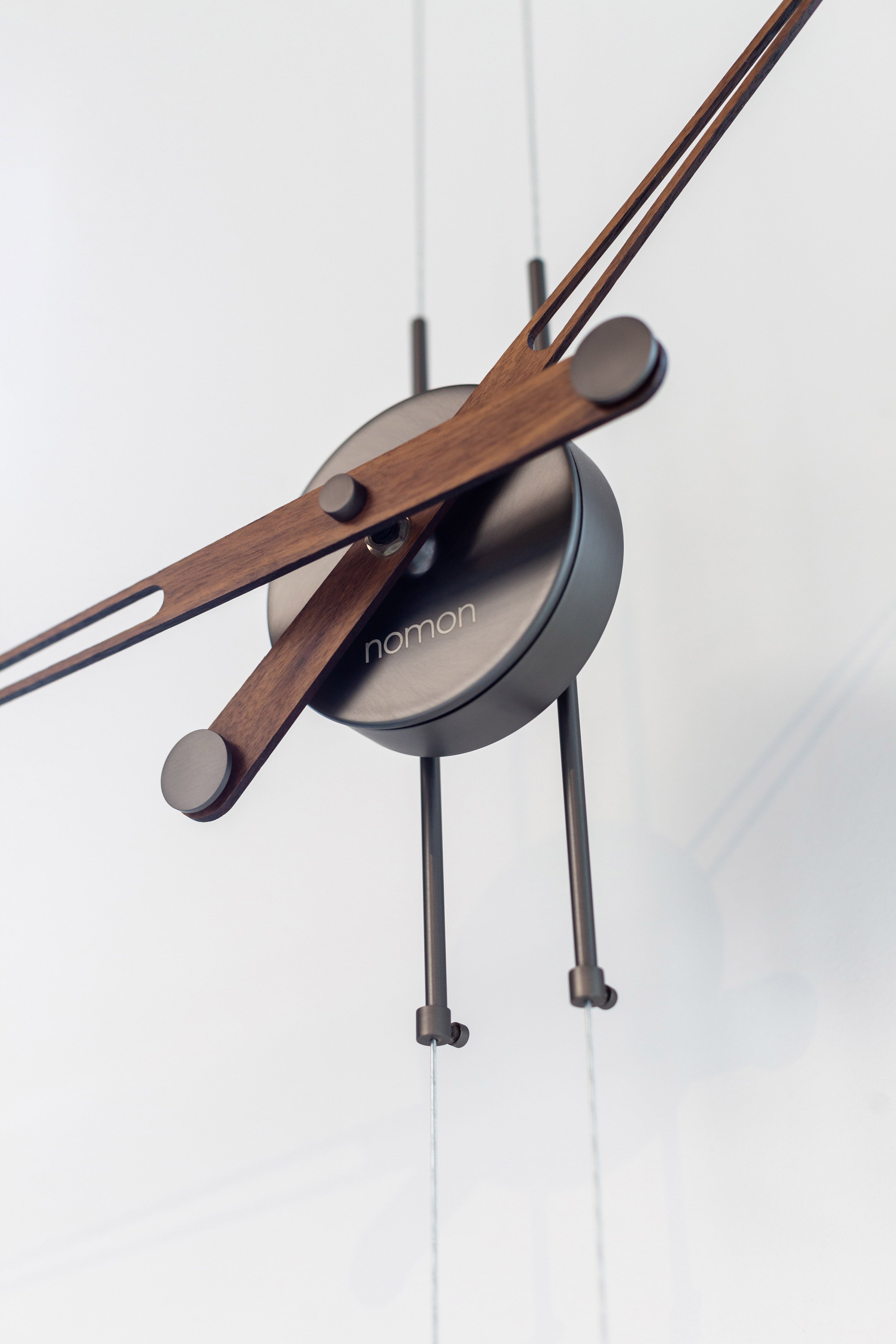 Hanging Clock PENDULO Walnut Wood with Graphite