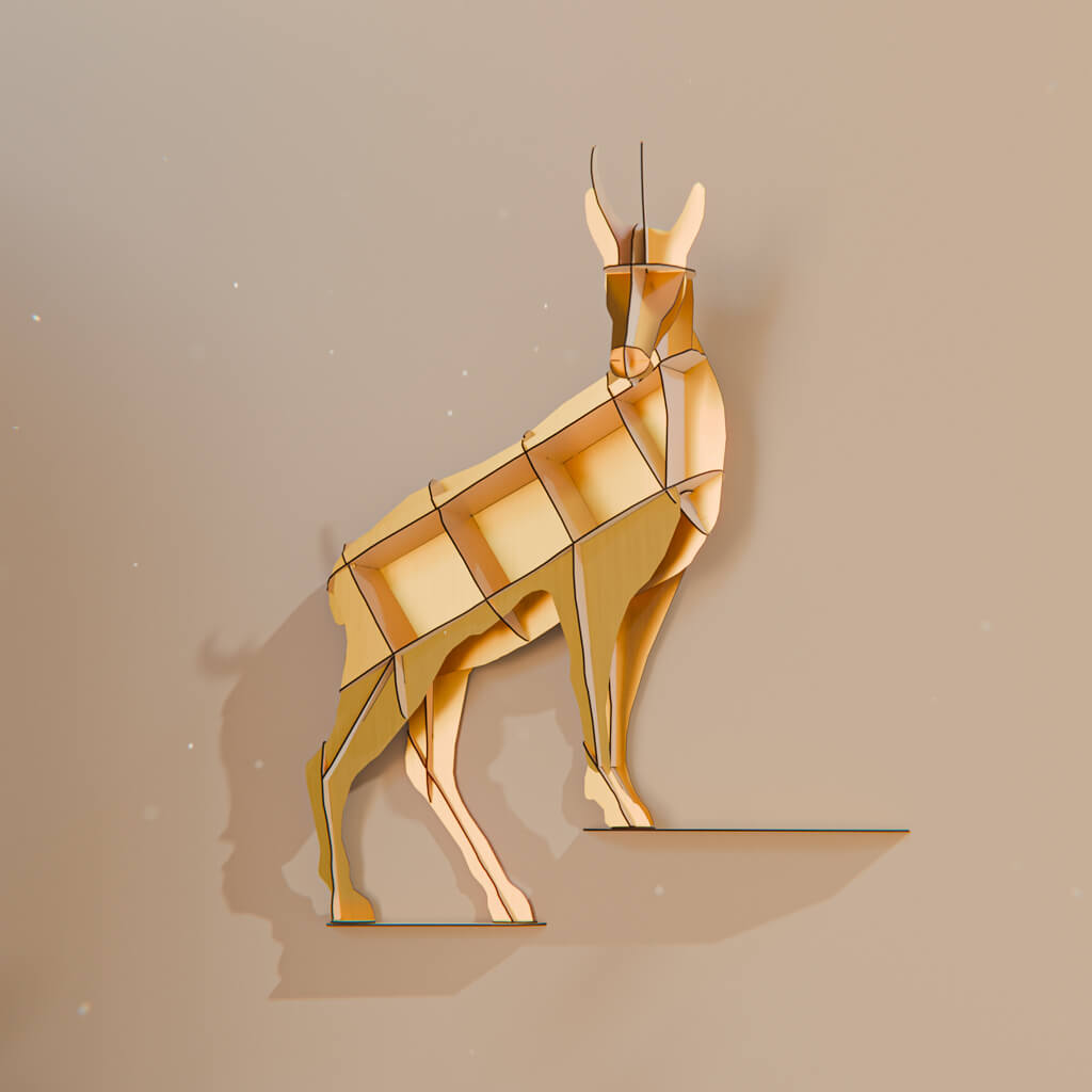 Wandregal HORACE in Gold