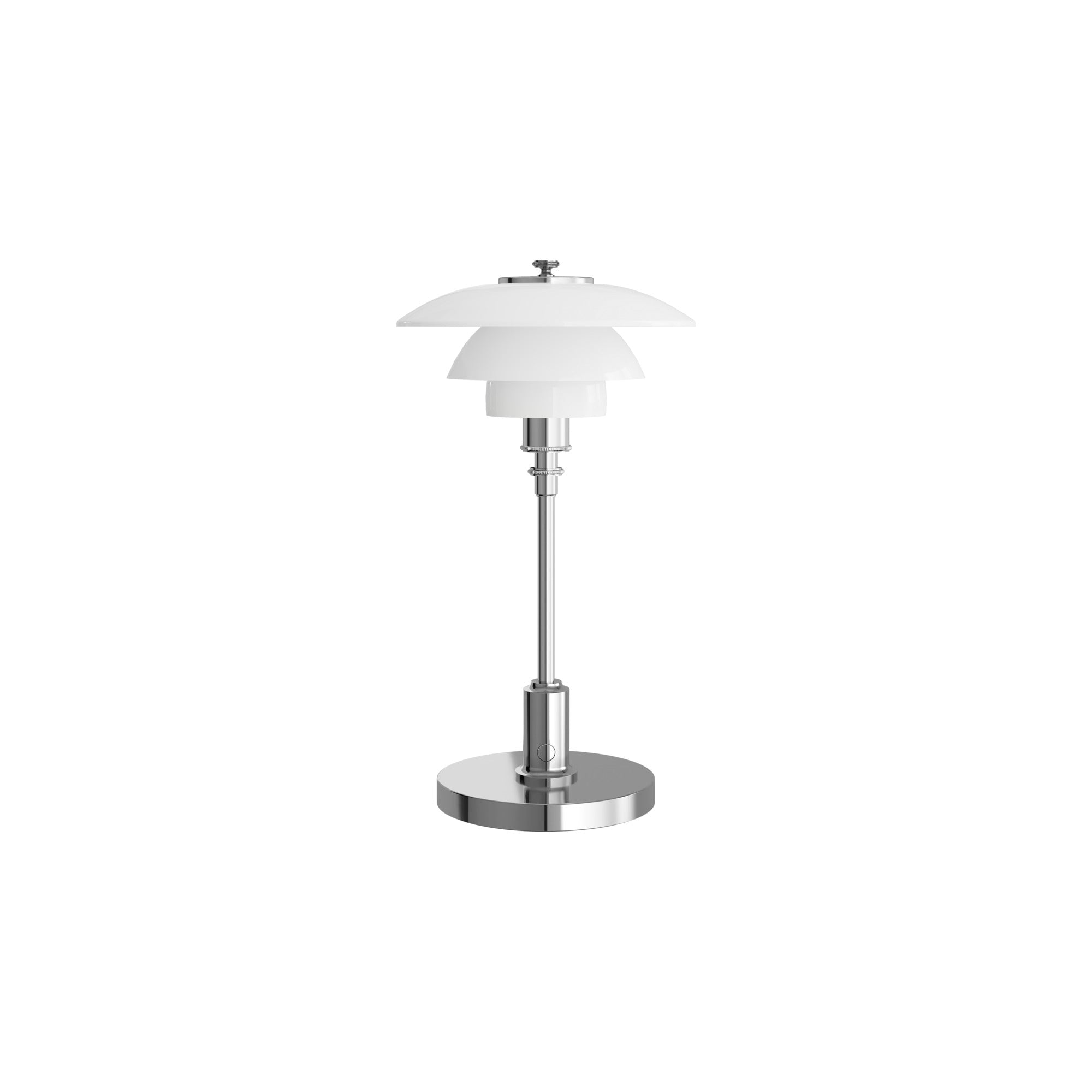 Lampa przenośna PH 1/1 biały z chromowaną podstawą – Louis Poulsen