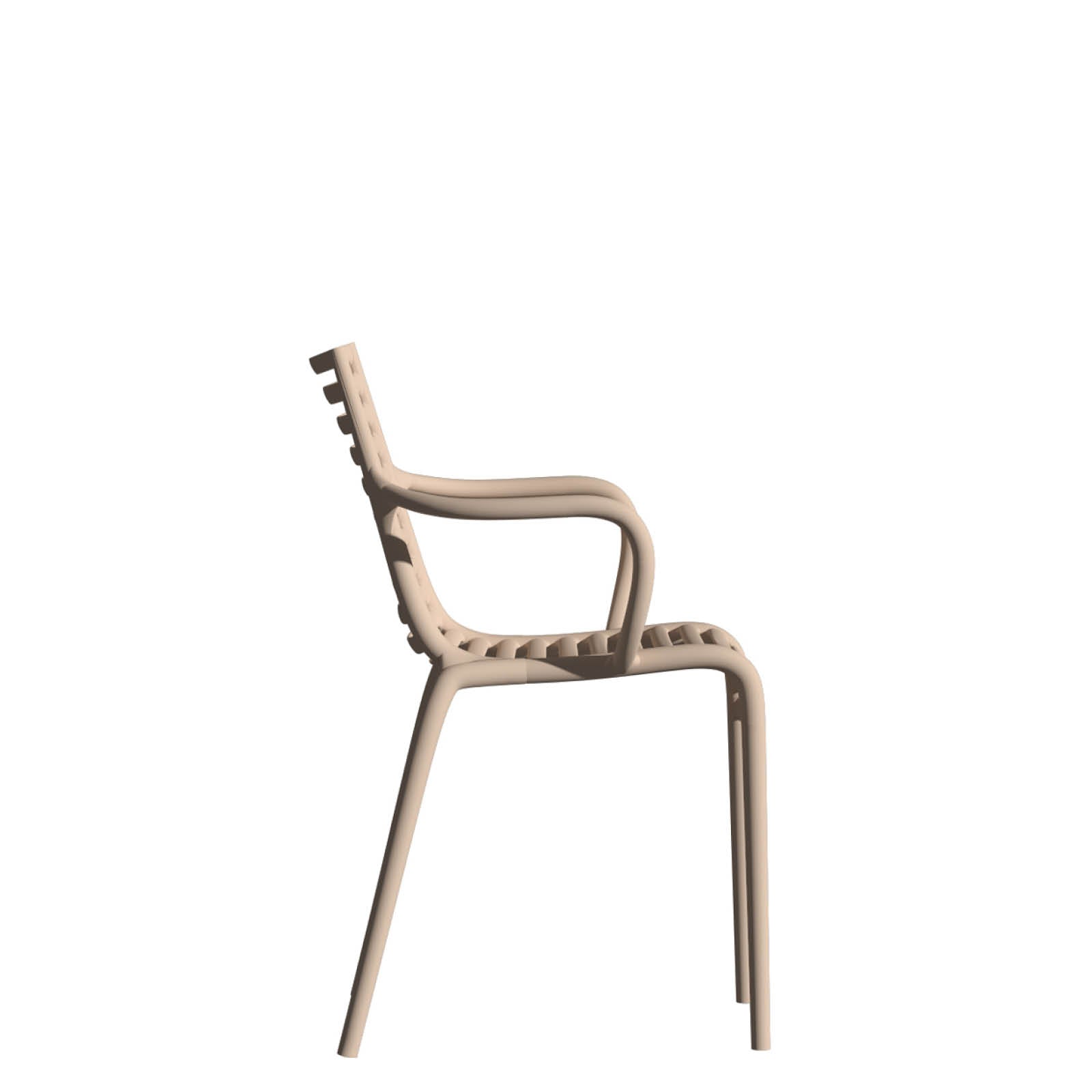 Chair with pip-e nude armrests