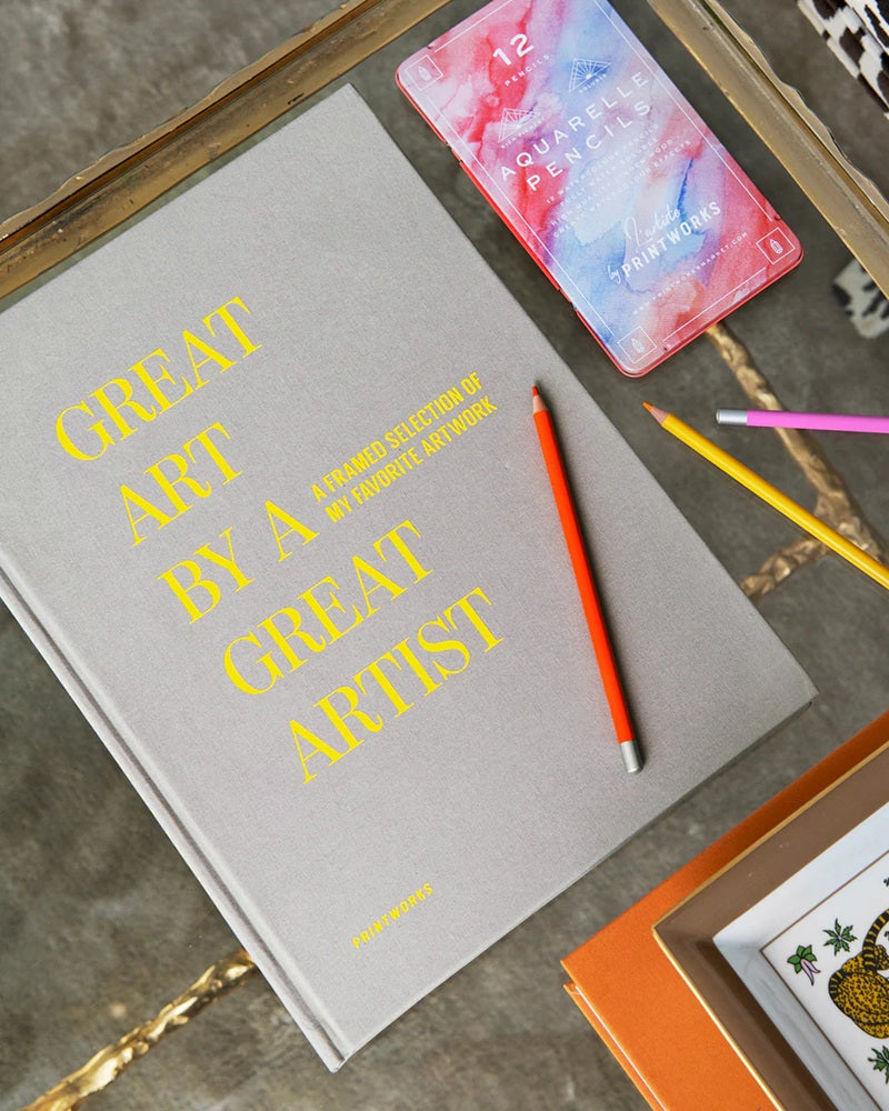 Zeichenalbum GREAT ART beige mit Gold