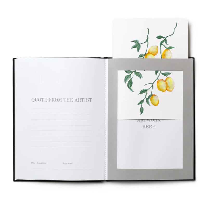 Zeichenbuch GREAT ART schwarz mit weißem Design