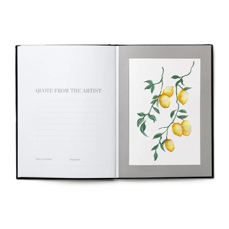 Zeichenbuch GREAT ART schwarz mit weißem Design