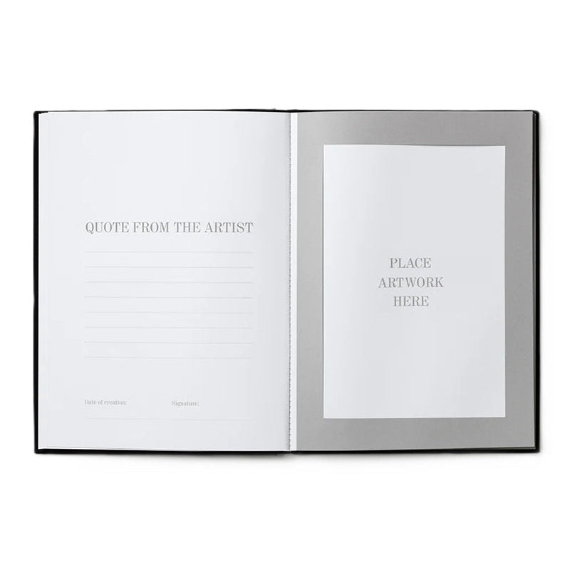 Zeichenbuch GREAT ART schwarz mit weißem Design