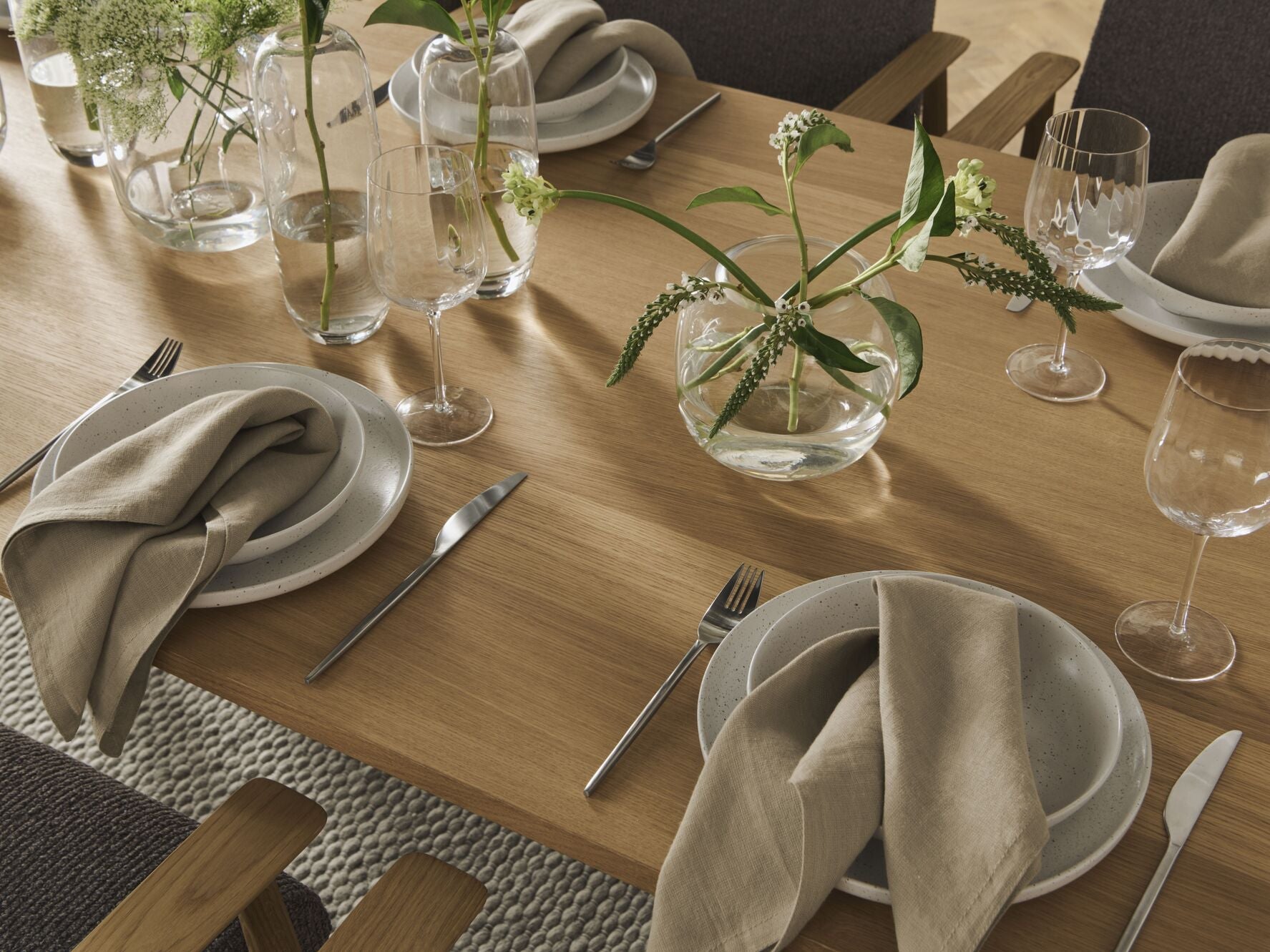 Lord Table Basis aus gebleichtem Eichenholz