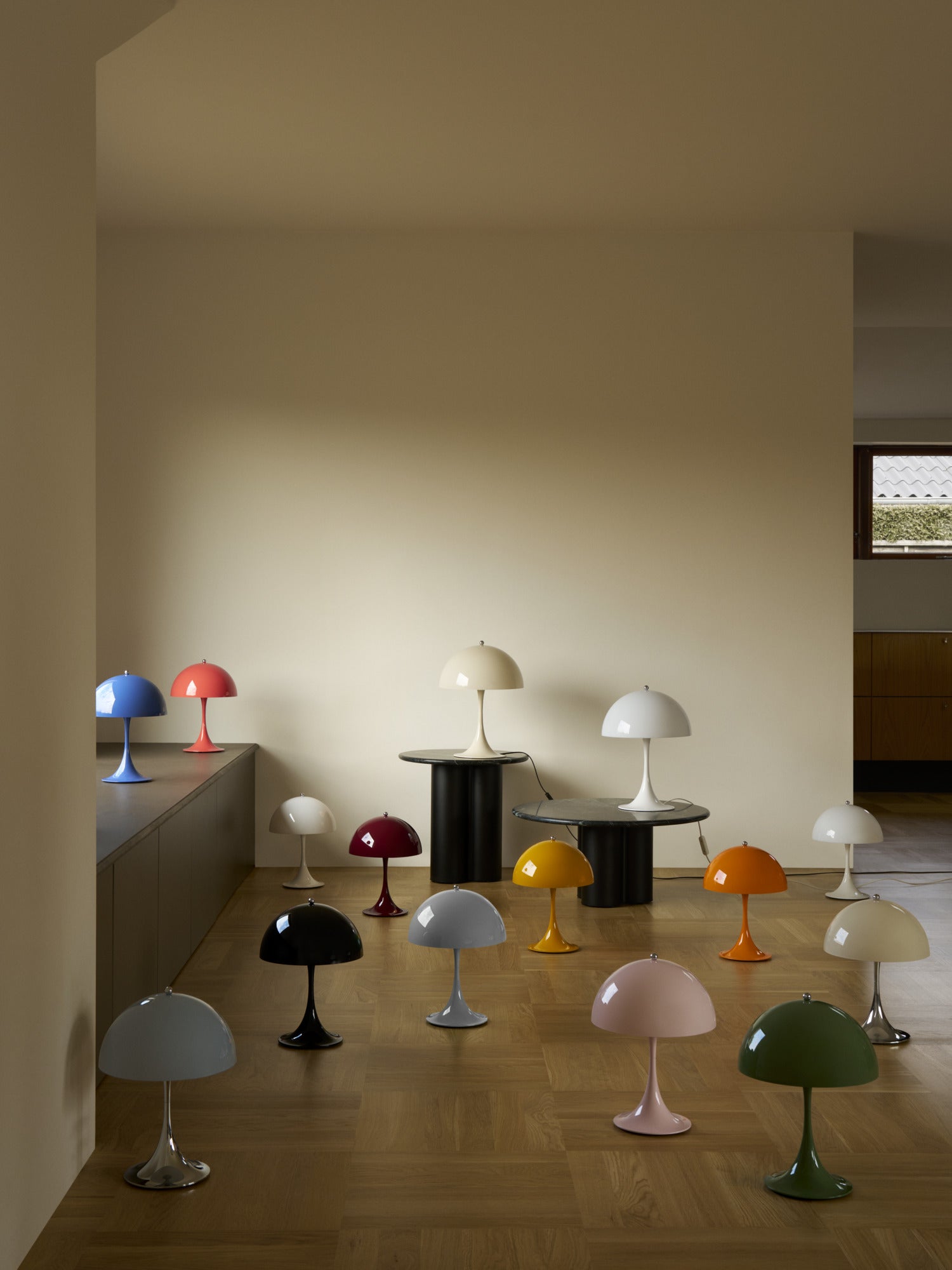 Tragbare Lampe PANTHELLA 250 burgunderrot