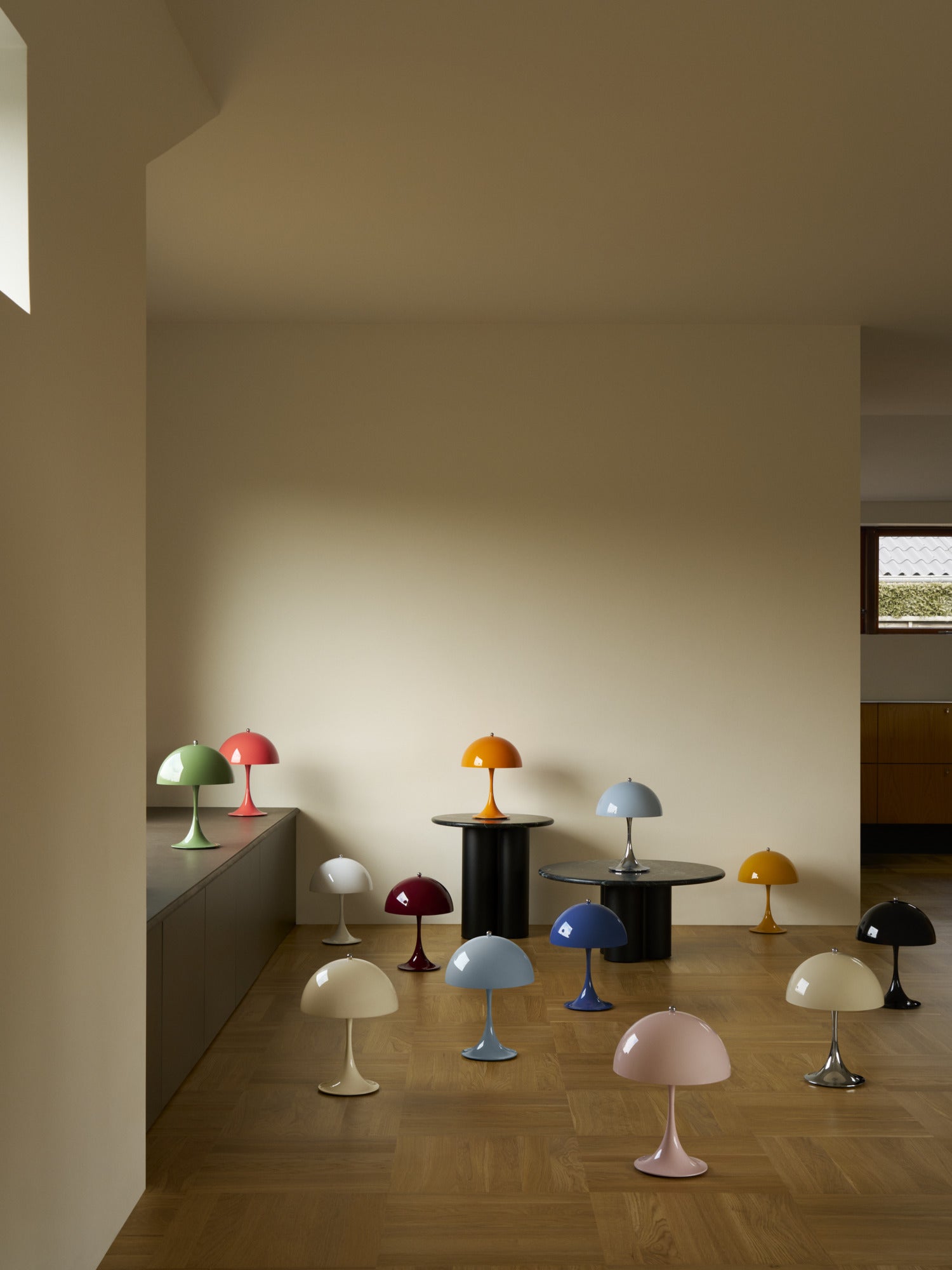 Tragbare Lampe PANTHELLA 250 burgunderrot