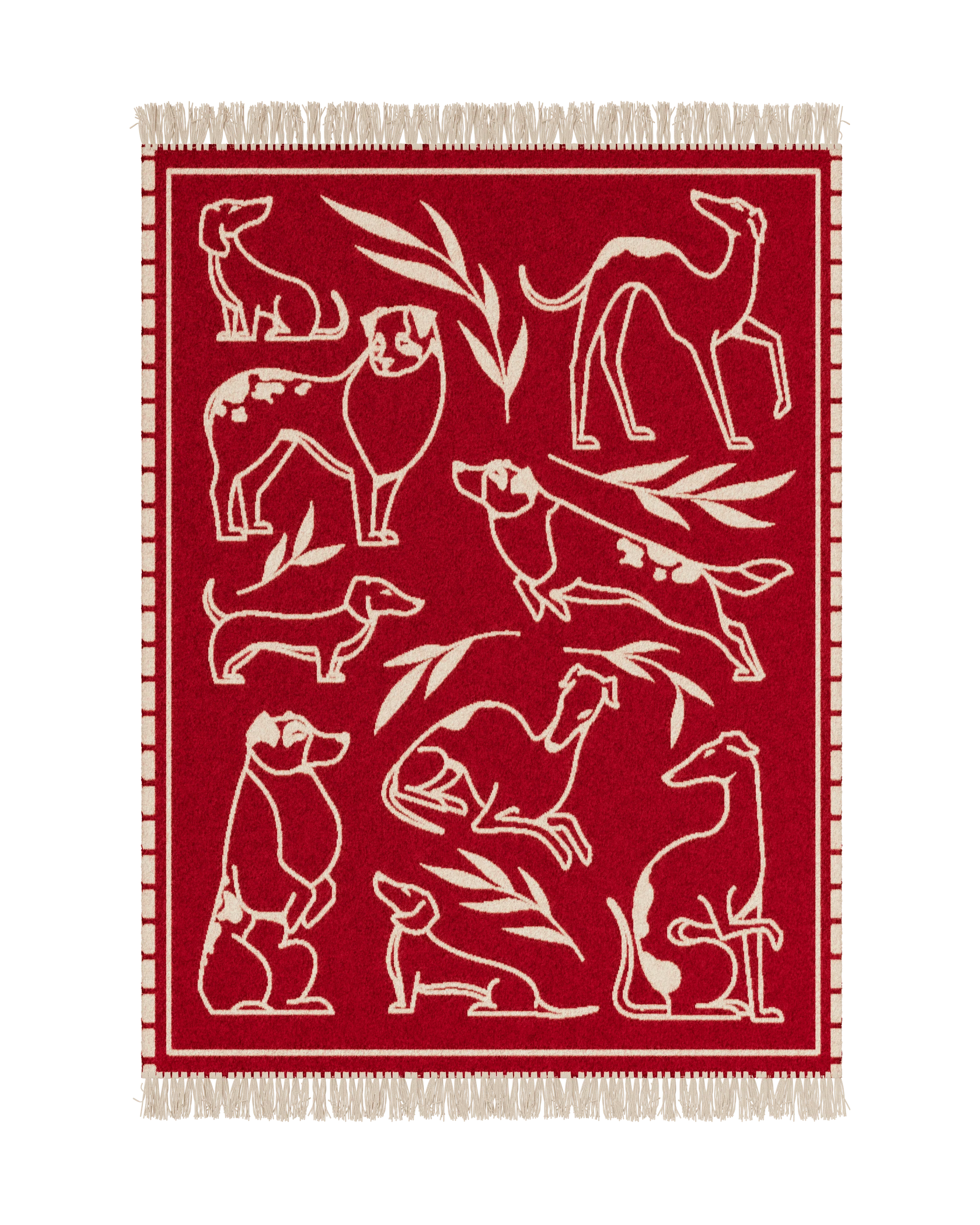 Koc PAWFECT sandy beige and burgundy