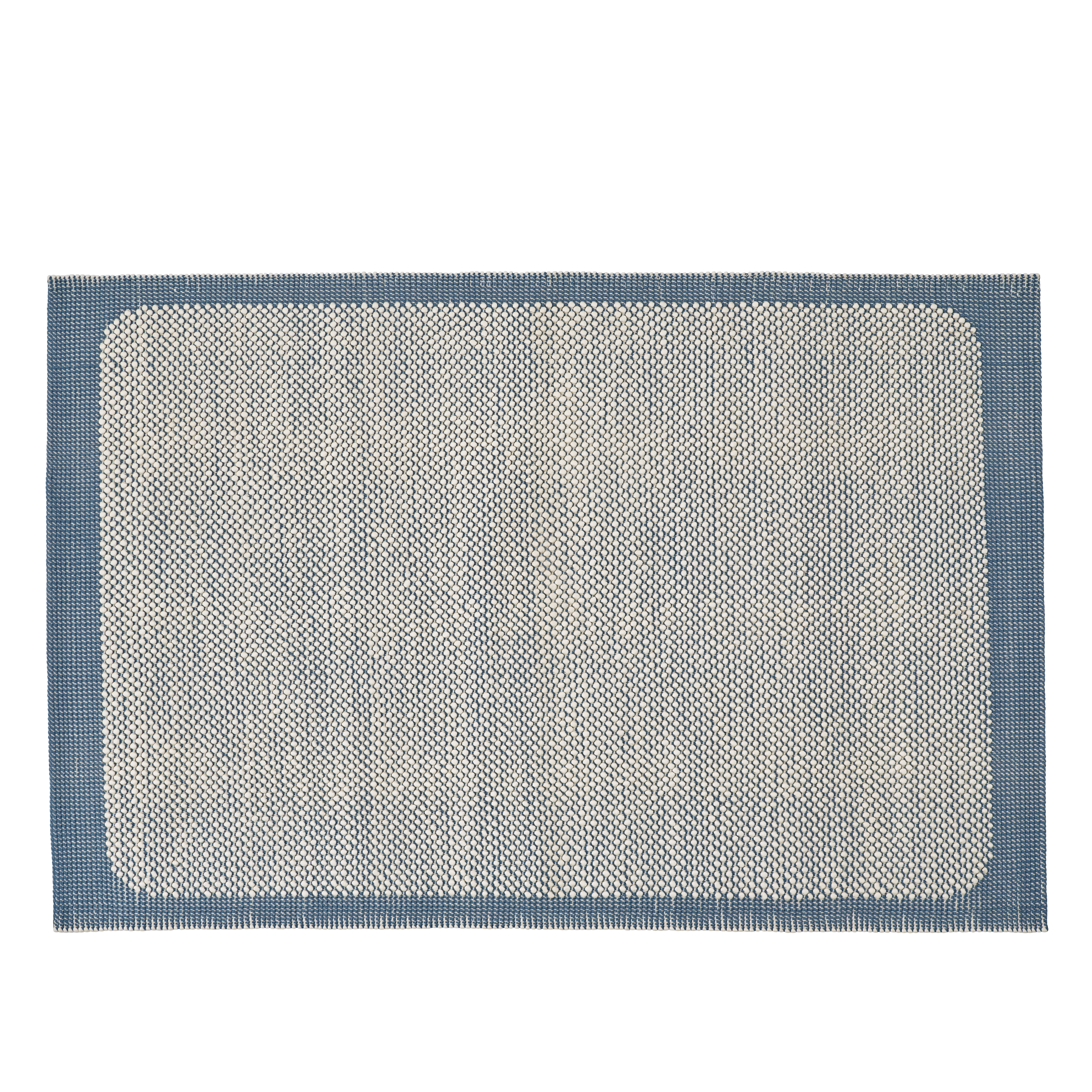 Teppich PEBBLE blau mit beige